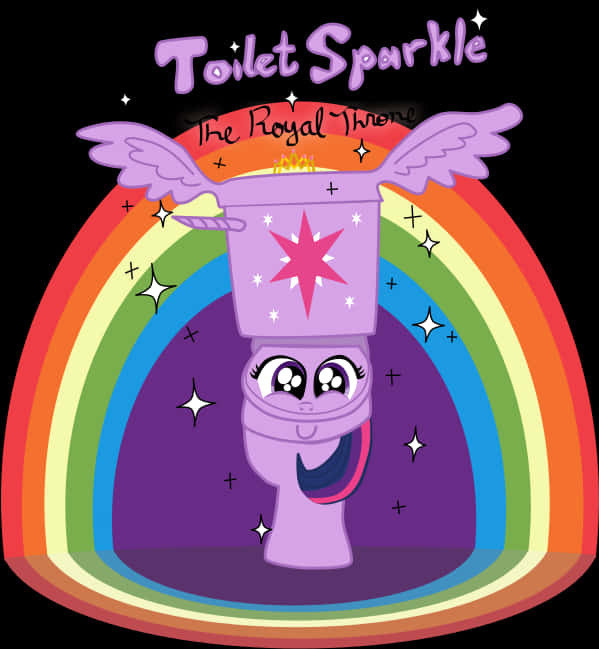 Toilet Sparkle Royal Throne Cartoon PNG