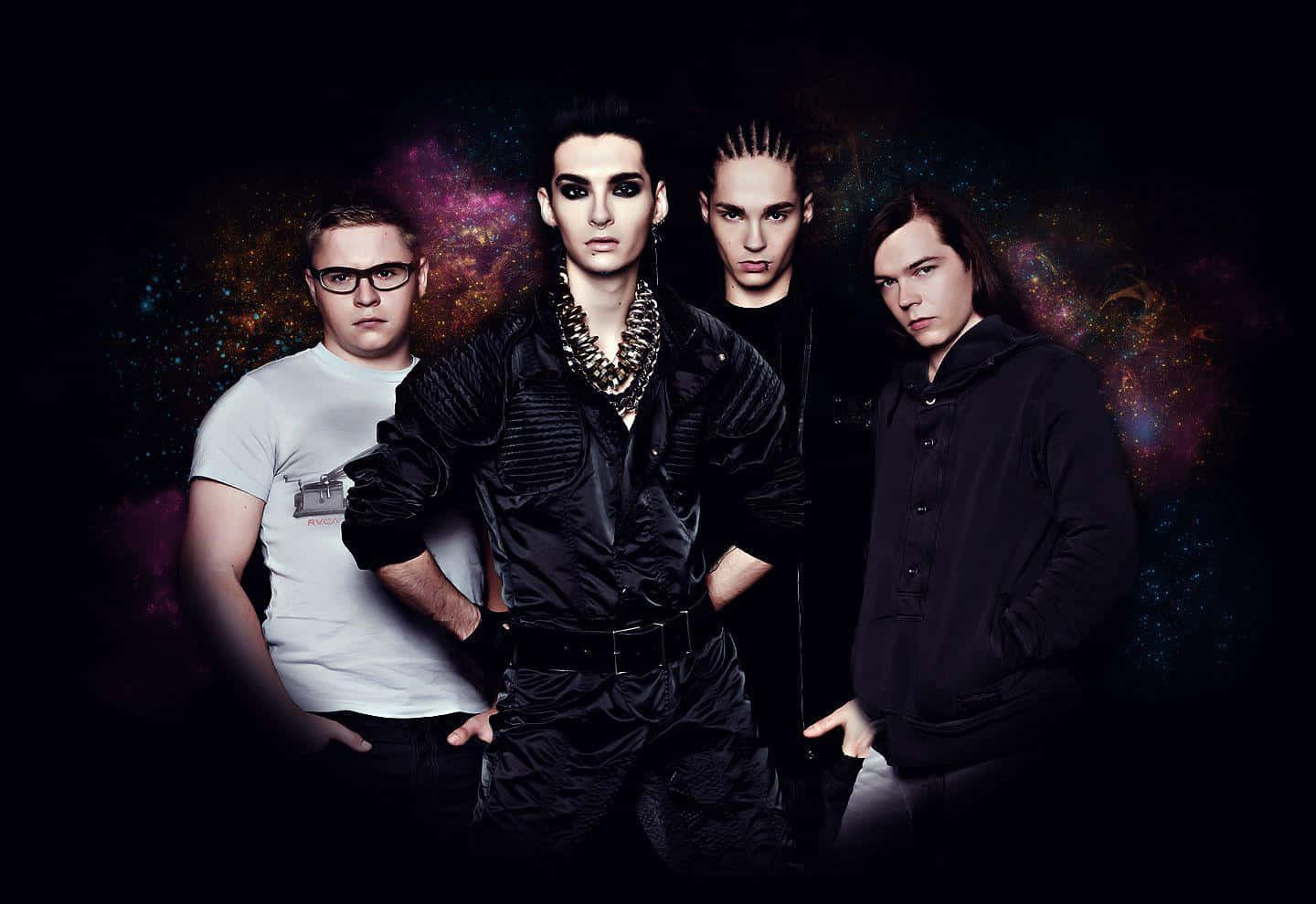 Tokio Hotel Band Cosmic Backdrop Wallpaper