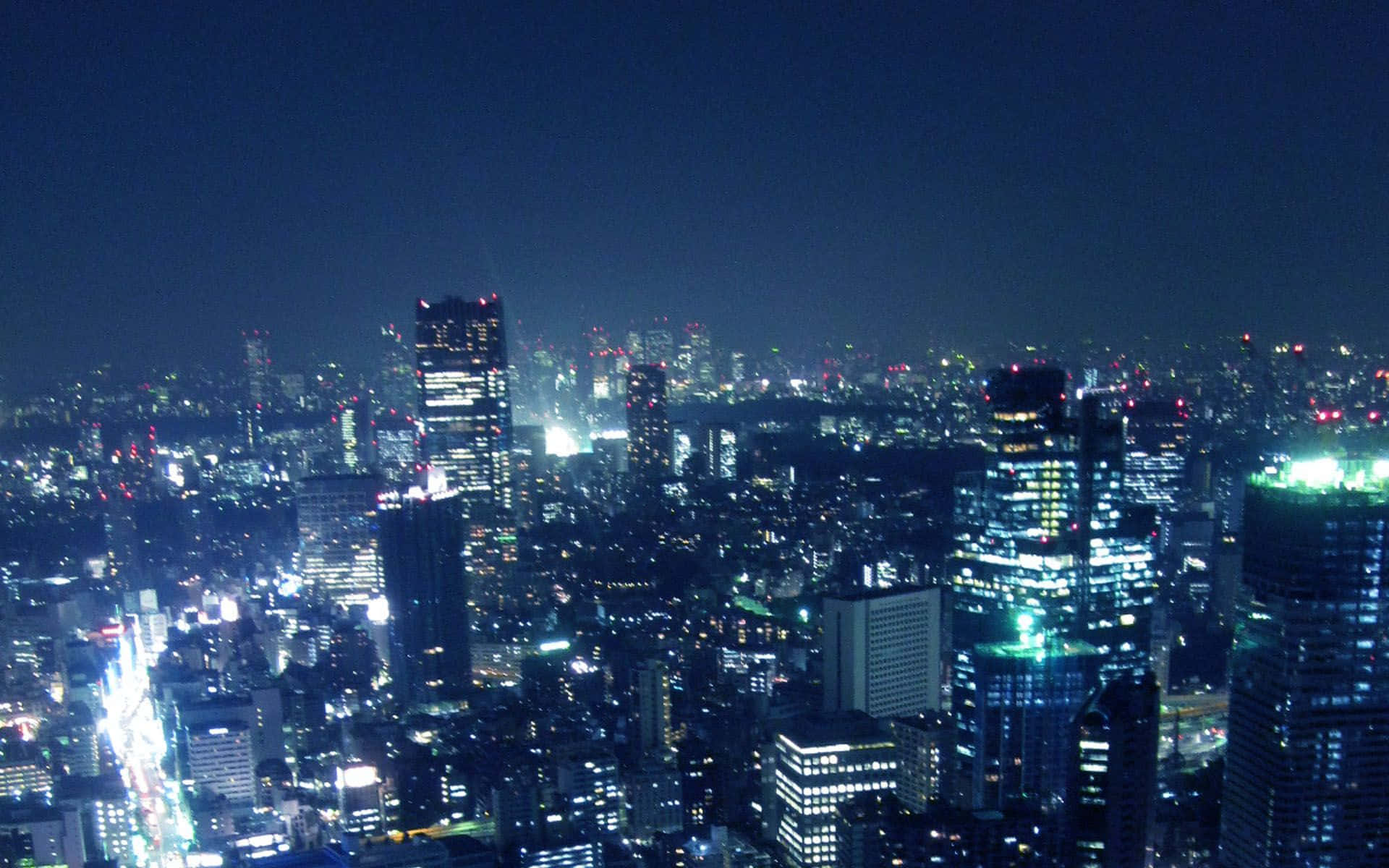 Baggrundaf Tokyo - En Lys Fyldt By.