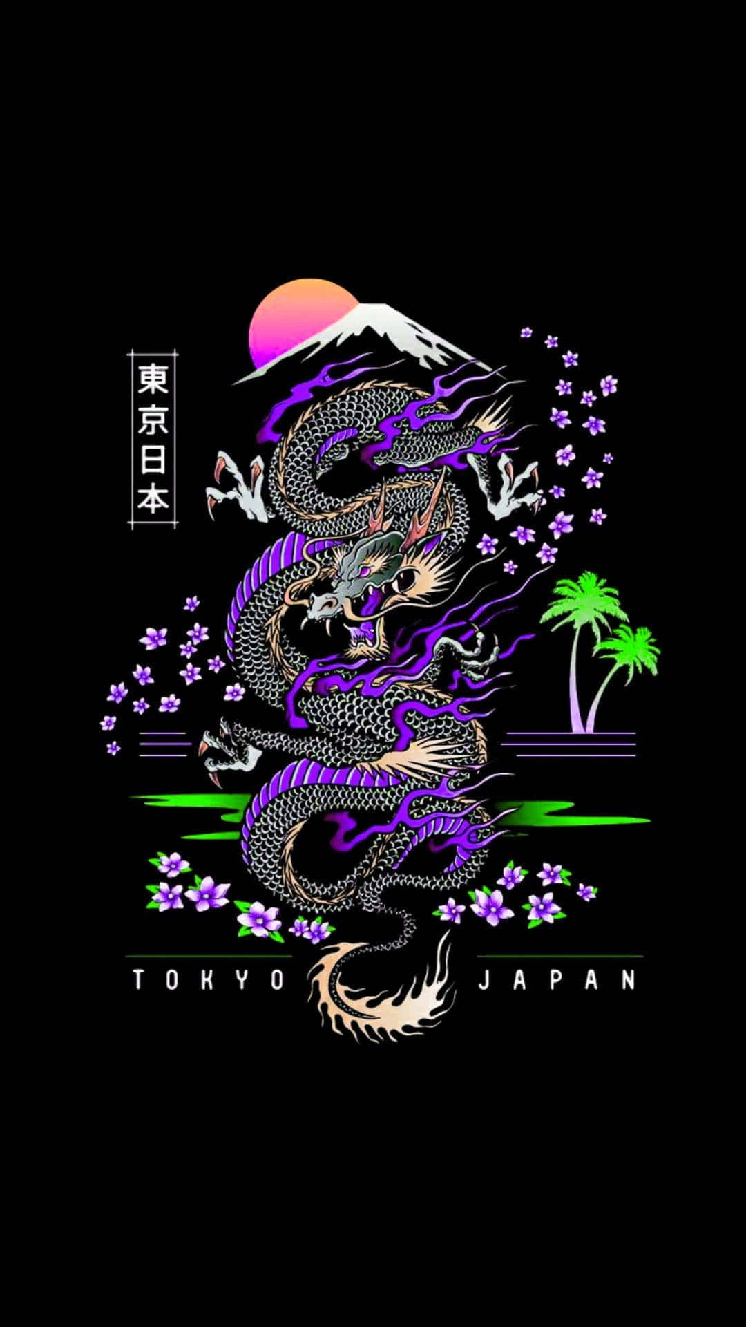 Tokyo Dragon Aesthetic Wallpaper
