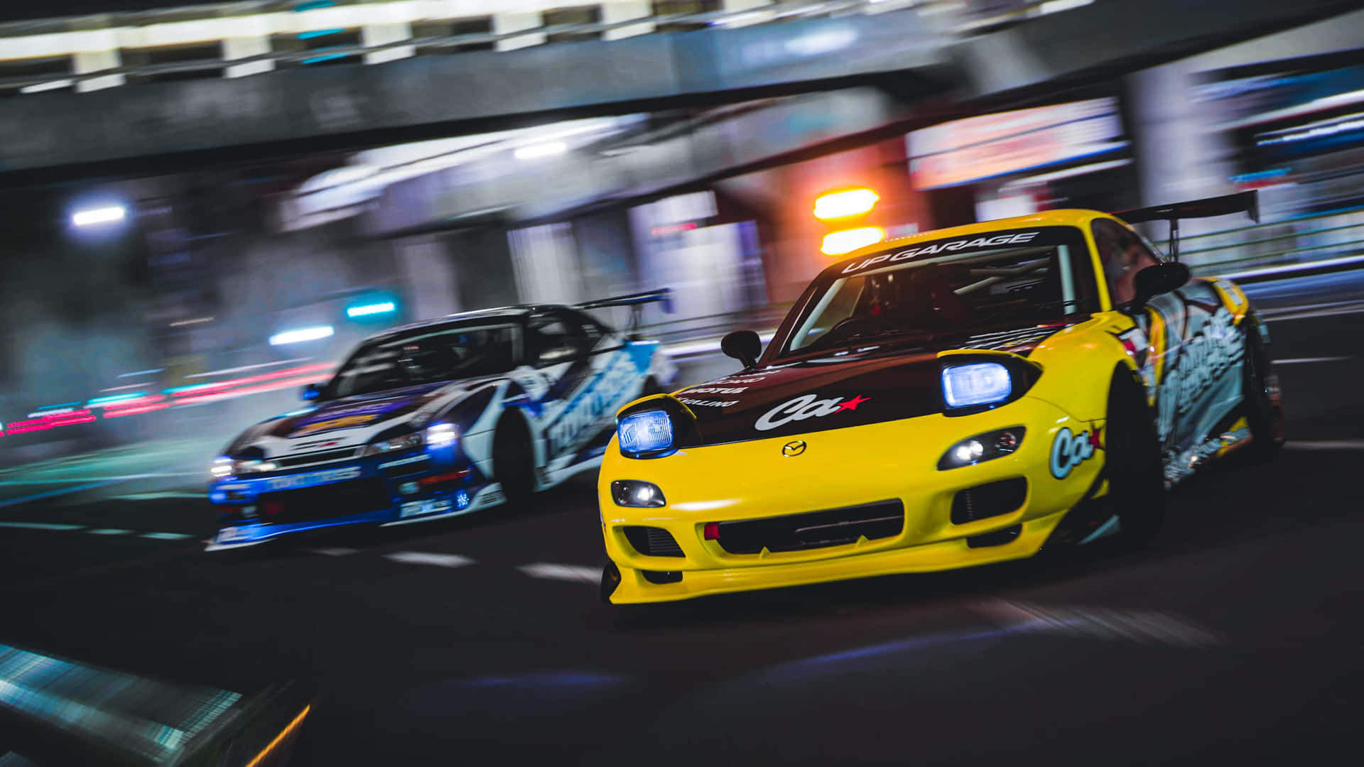 Download Tokyo Drift Racing Action Wallpaper | Wallpapers.com