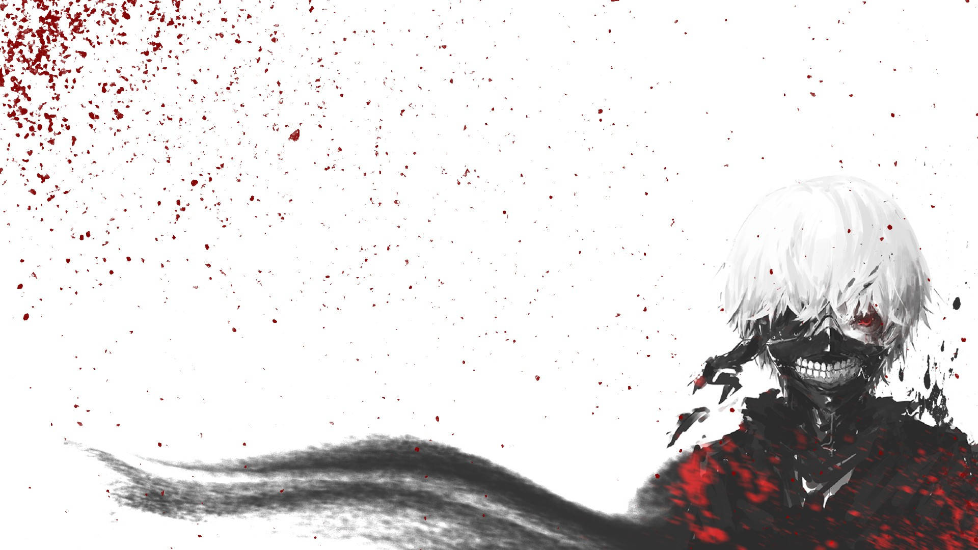 Tokyo Ghoul Aesthetic With Blood Splatter Wallpaper