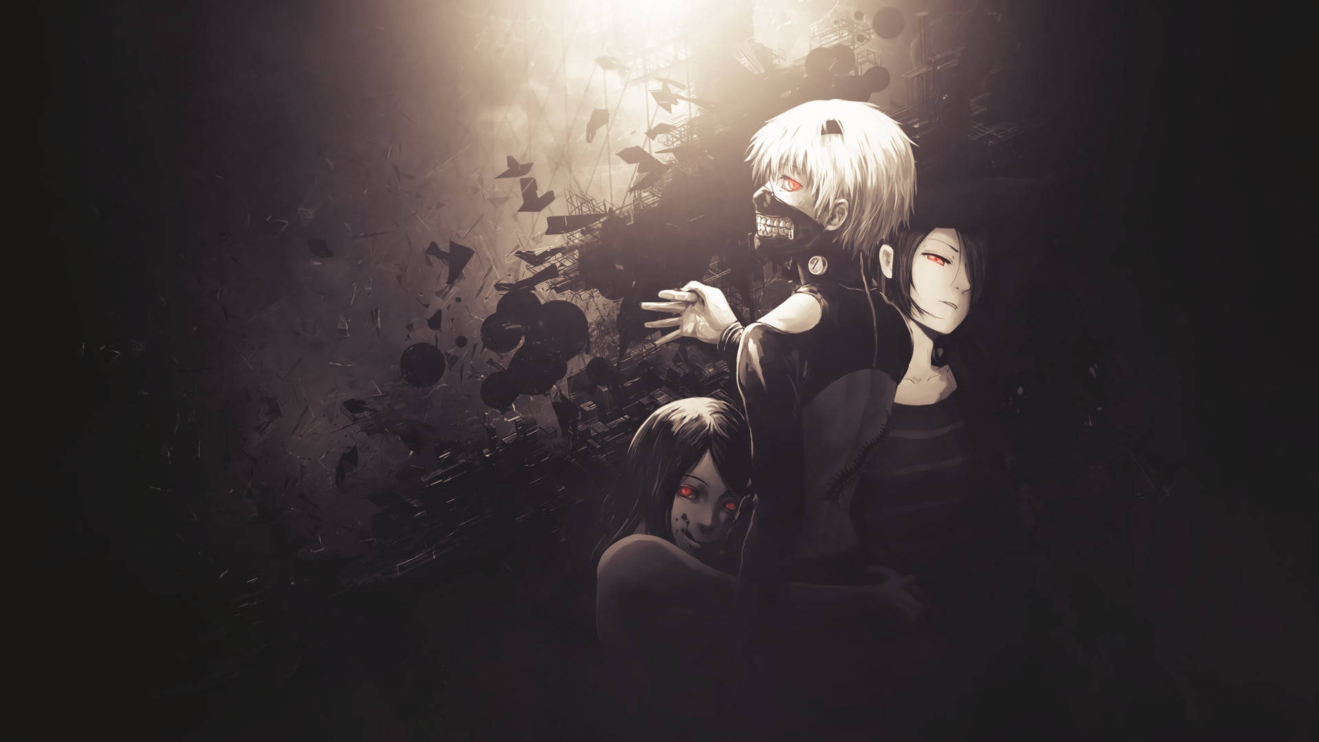 Tokyo Ghoul Aesthetic With Terrifying Characters Wallpaper