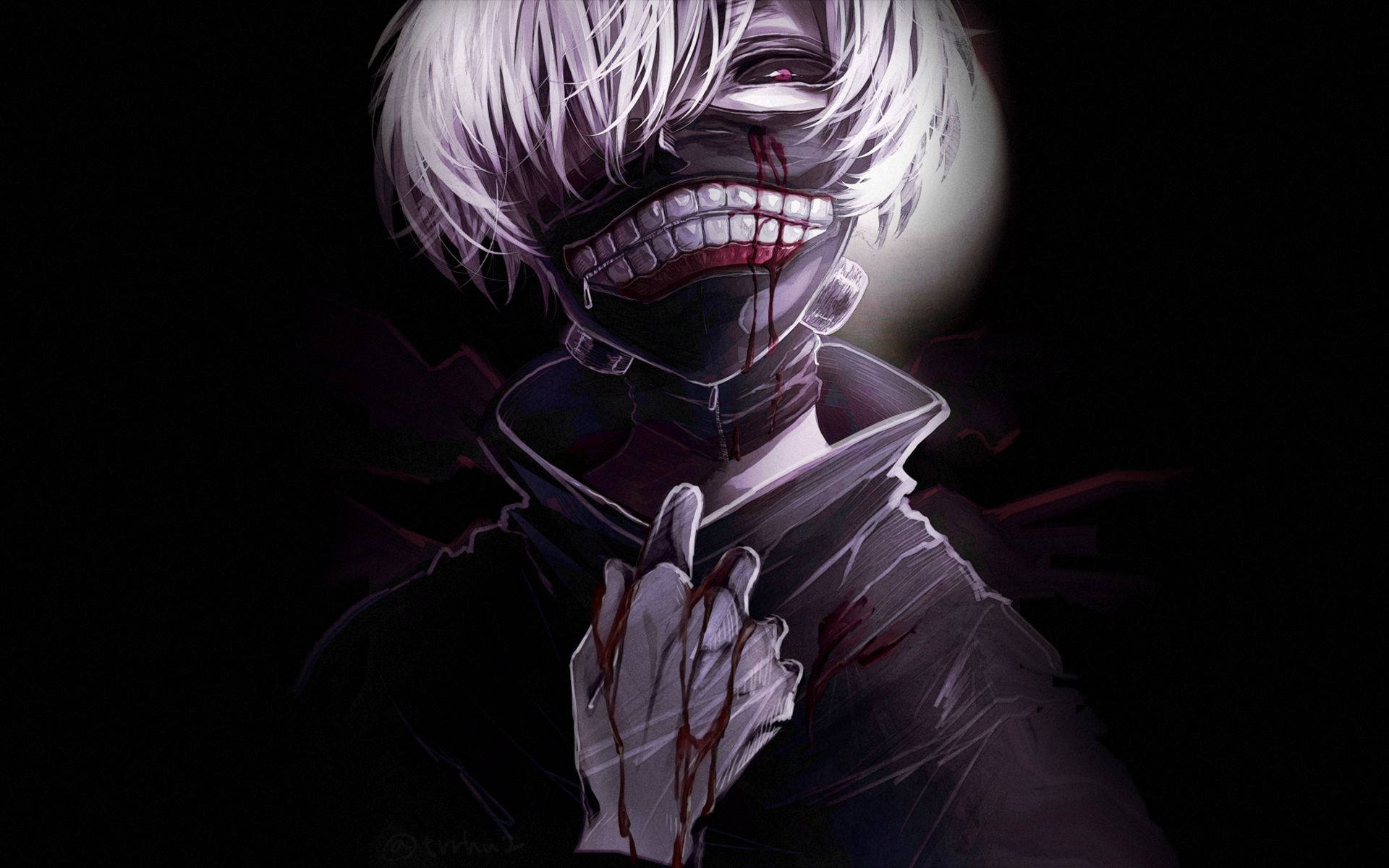 Tokyo Ghoul Characters Ken's Mask Blood Wallpaper
