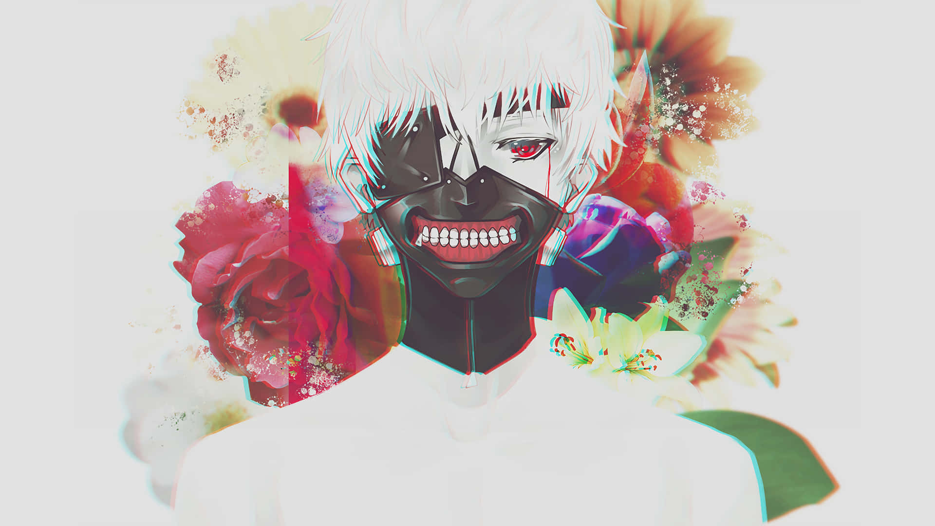 Enexplosionsartad Skönhet: Tokyo Ghoul-blomma. Wallpaper