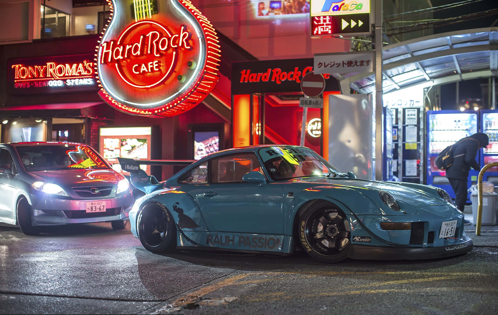 Tokyo Nightlifewith Sports Car Wallpaper