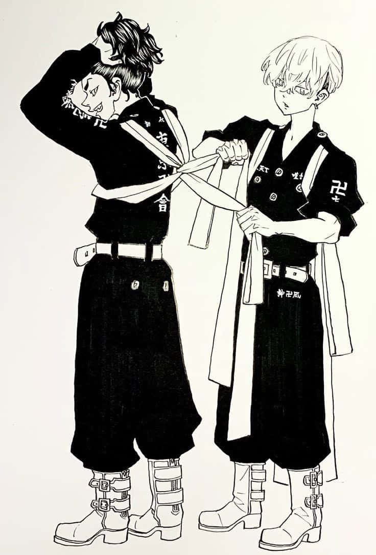 Einanimiertes Bild Der Tokyo Revengers Charaktere, Wie Sie Kämpfen.