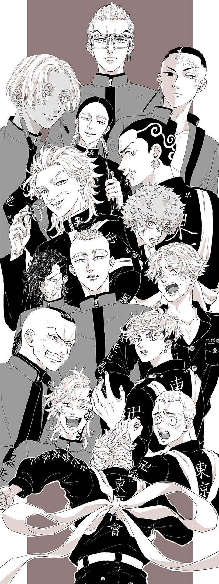 Tokyo Revengers Iphone Main Characters Wallpaper