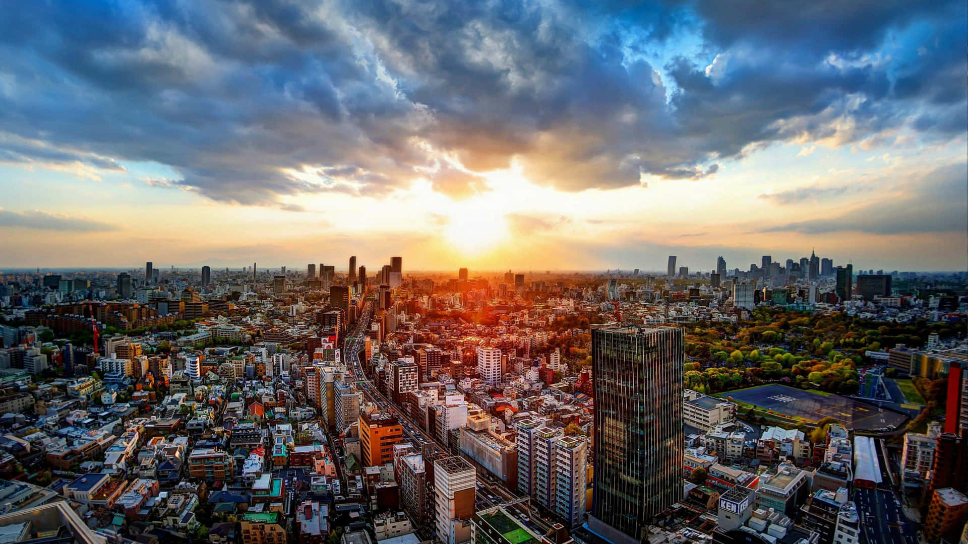 Tokyo Sunset Skyline Wallpaper
