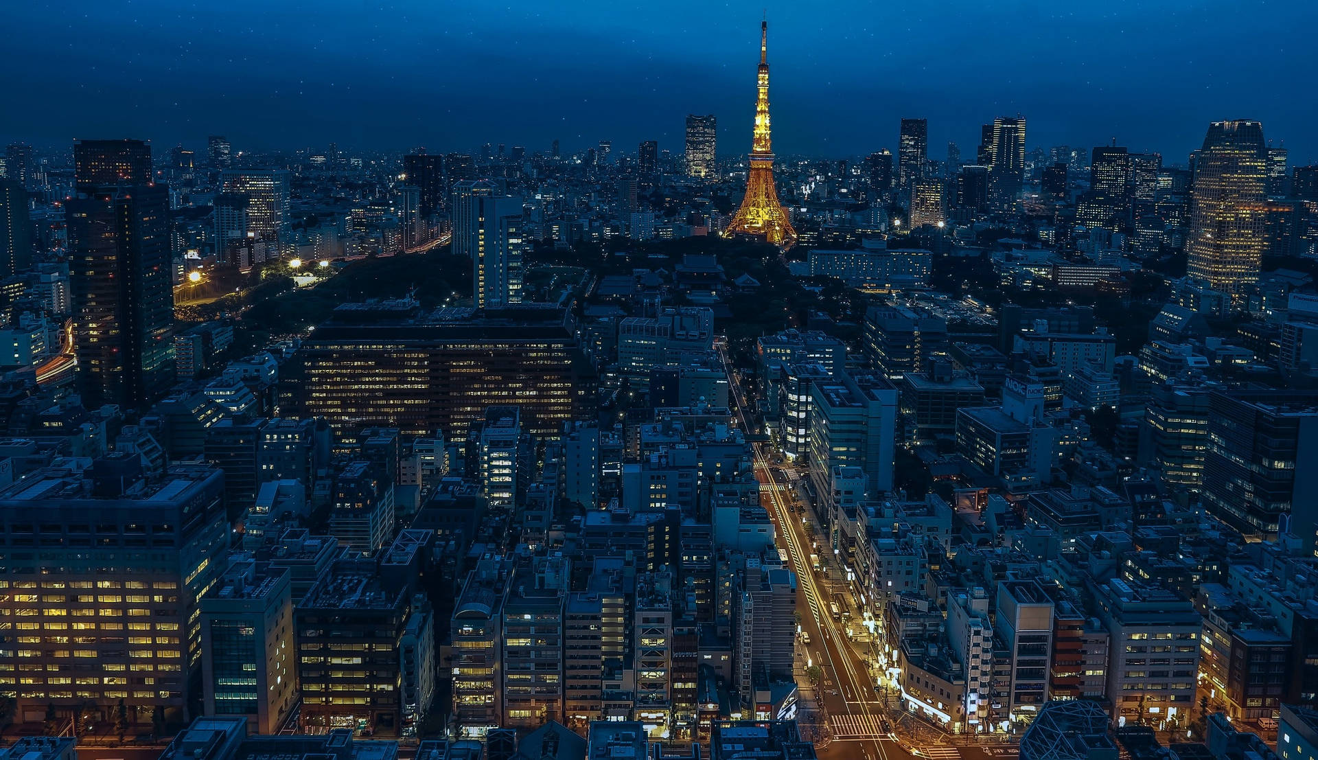 Tokyo Tower Cityscape At Night Wallpaper
