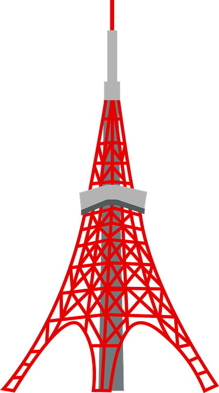 Tokyo Tower Iconic Structure PNG