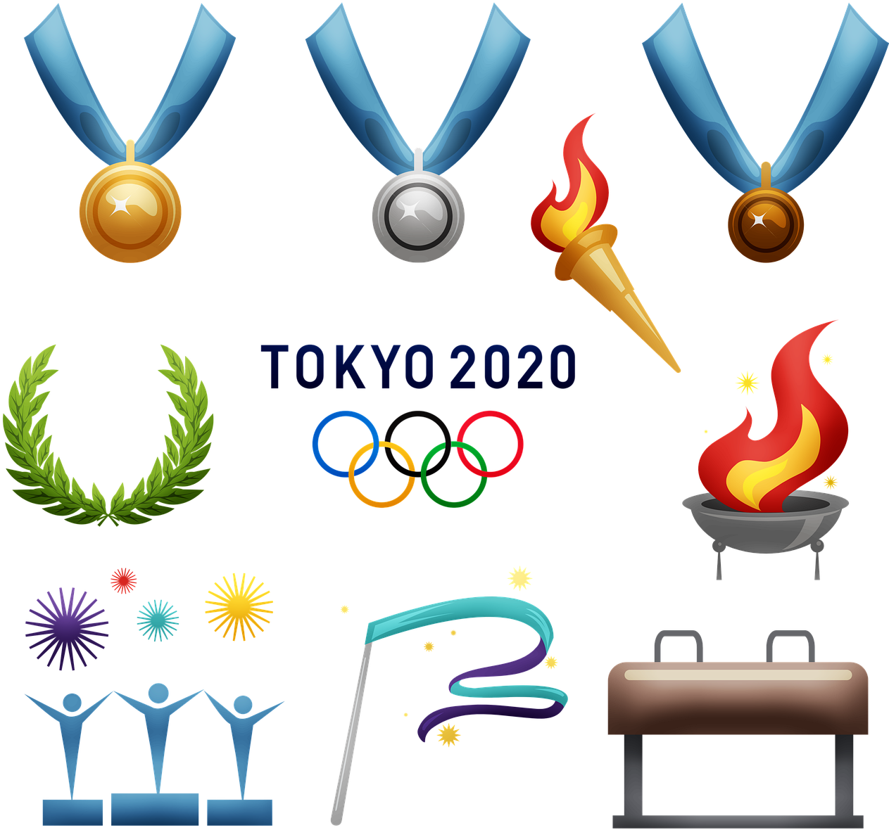 Download Tokyo2020 Olympics Icons Set | Wallpapers.com