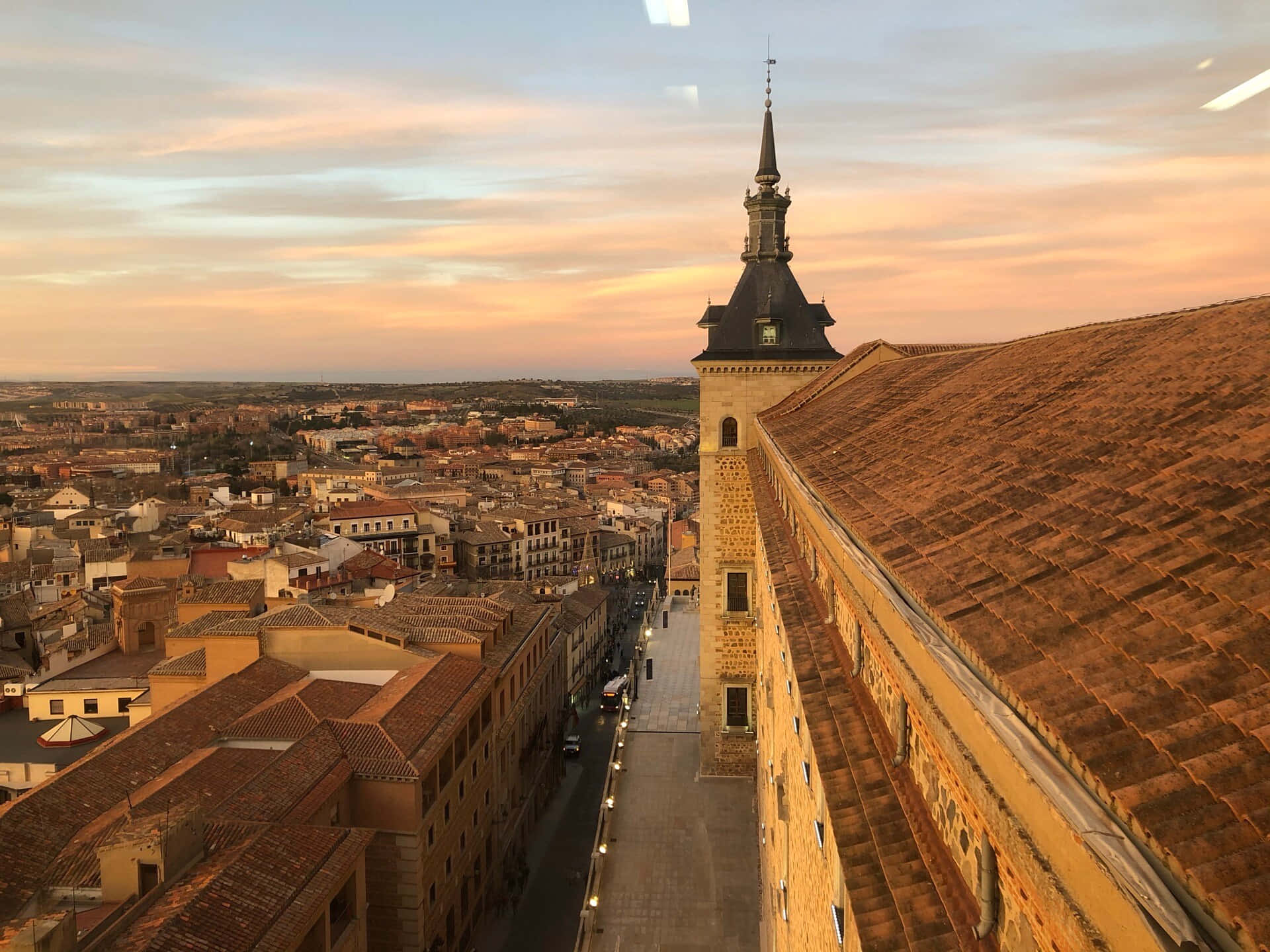 Toledocathedral (cattedrale Di Toledo) Estetica Arancione Sfondo