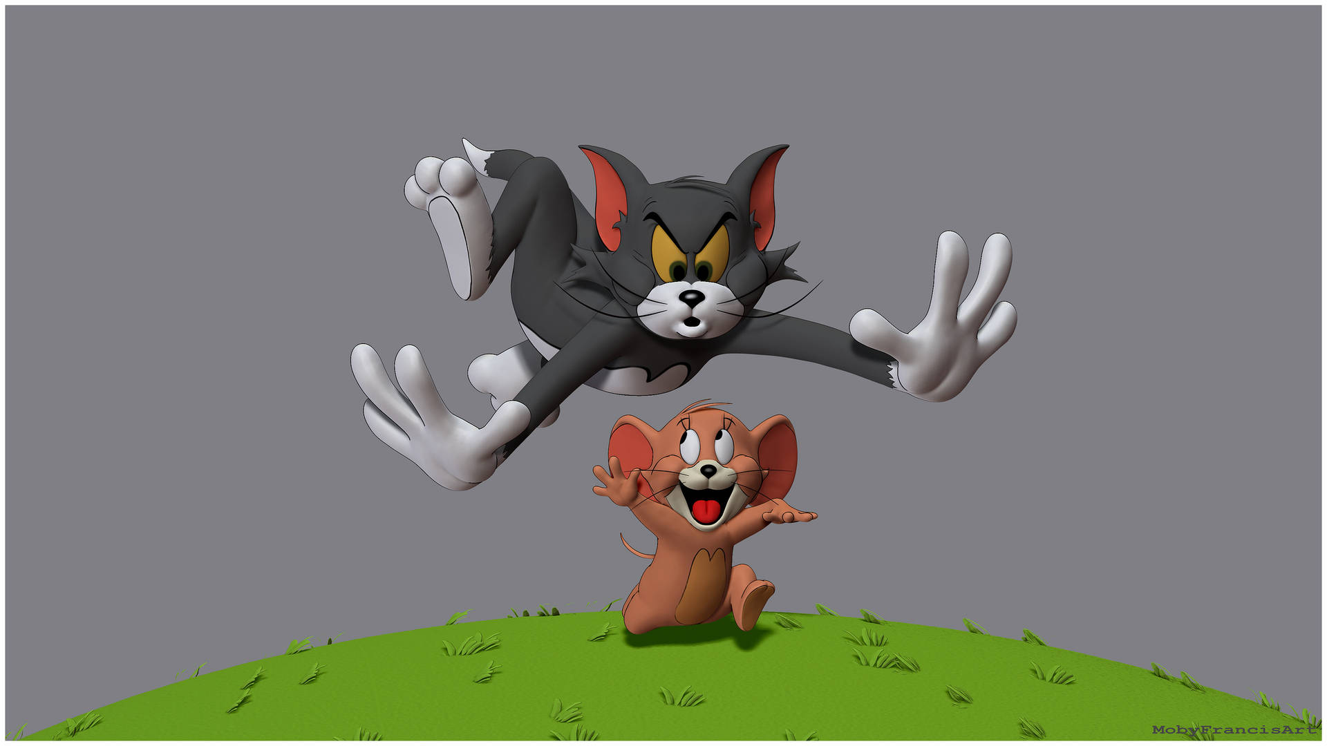 Download Tom And Jerry 4k 3d Jump Wallpaper 