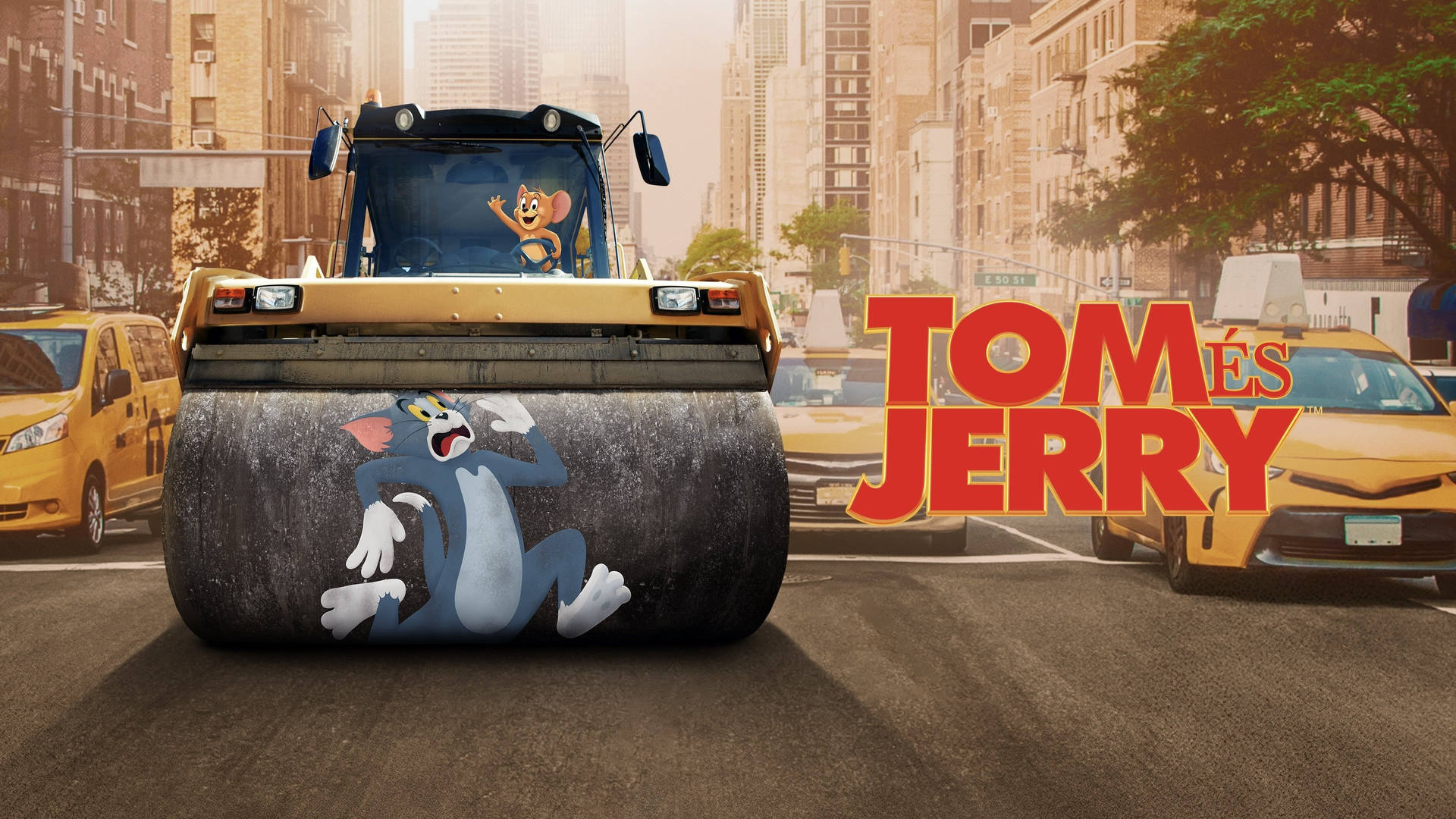 Tom And Jerry 4K Road Roller Wallpaper