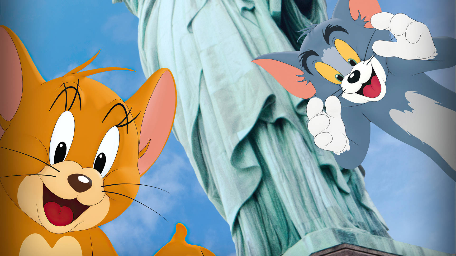 Tom And Jerry 4k Statue Of Liberty Background