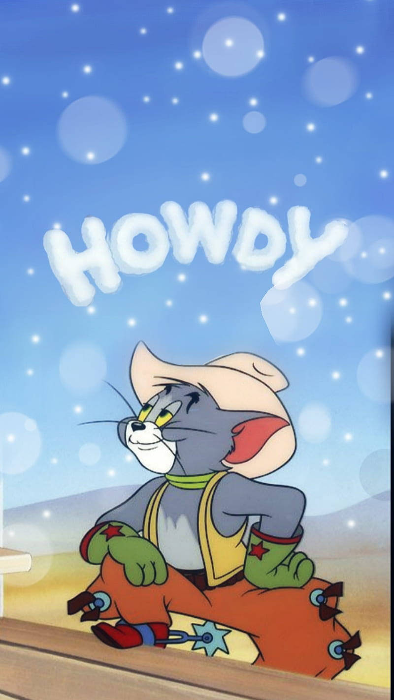 Tom og Jerry sød Howdy Tapet Wallpaper