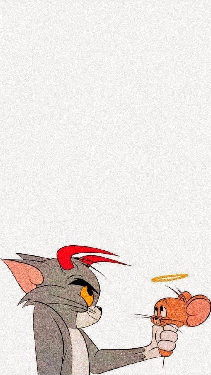 Se Tom og Jerry søde moraler forbedret tapet. Wallpaper