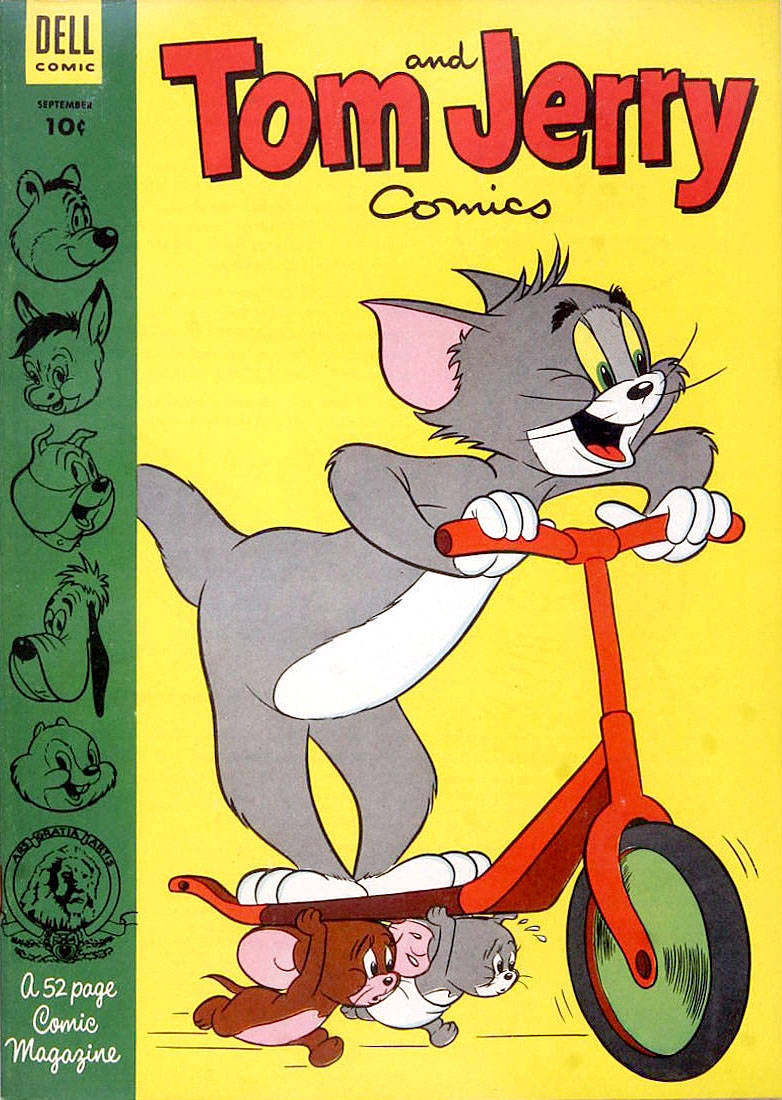 Tom Og Jerry Sød Scooter Wallpaper