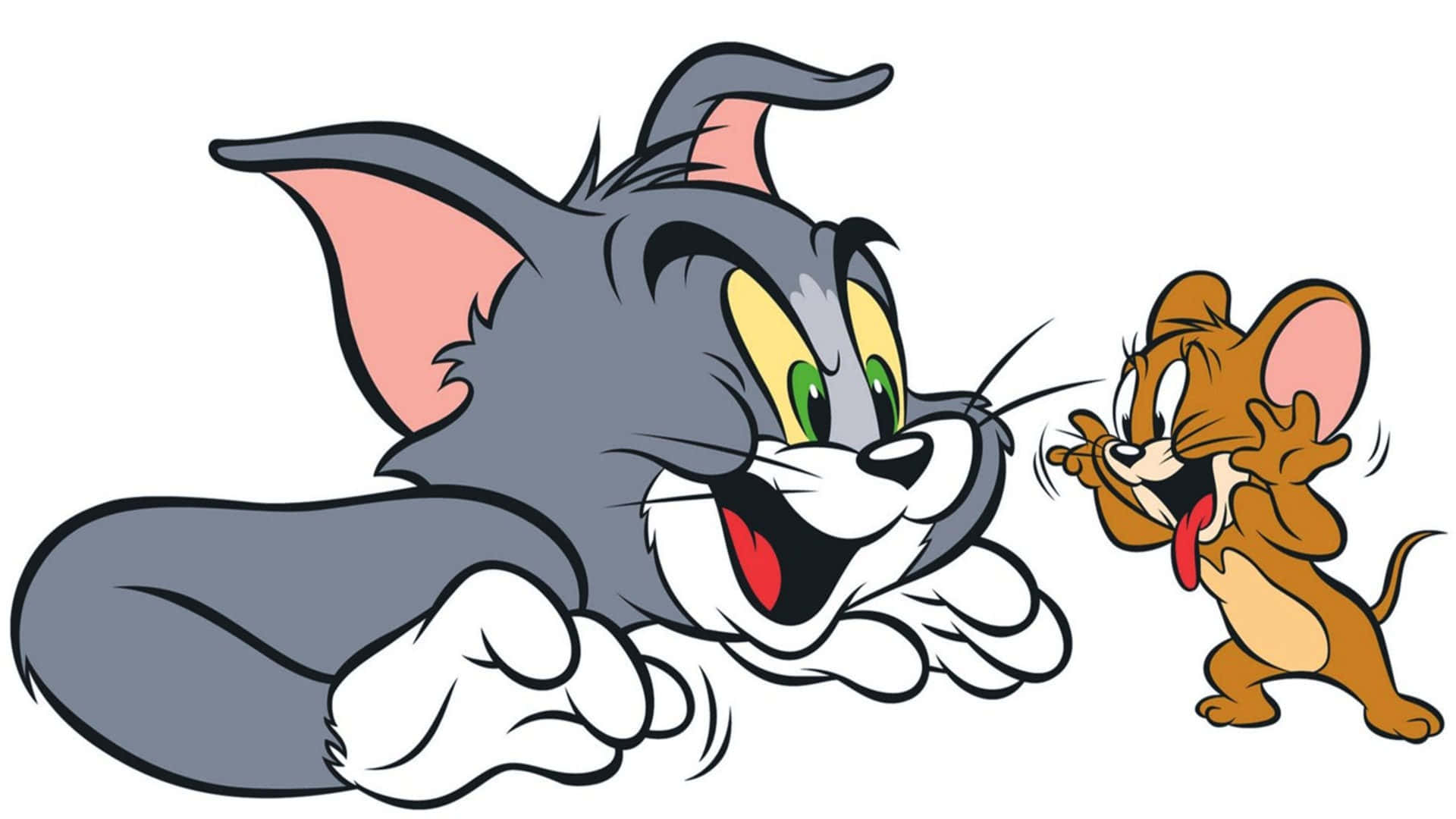 To sjoveste tegnefilmkarakterer - Tom og Jerry. Wallpaper