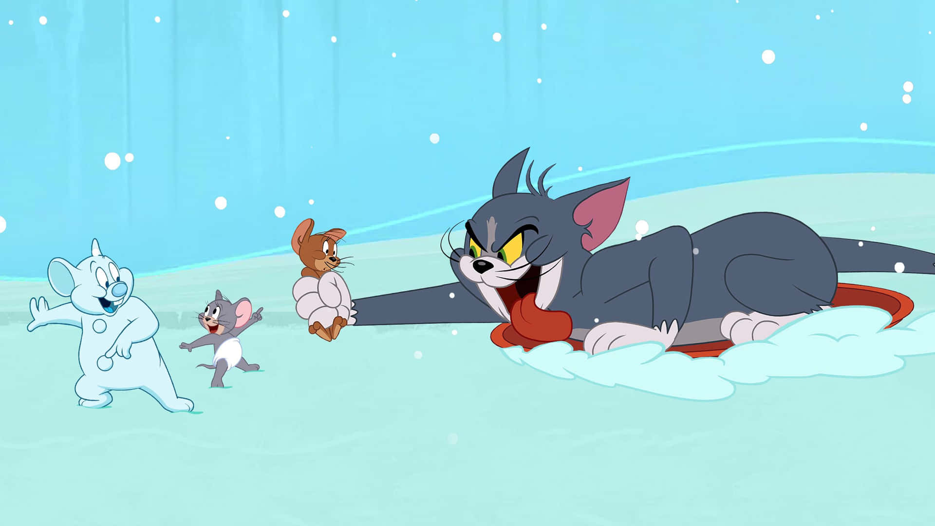 Disfrutandode La Diversión De Tom Y Jerry Fondo de pantalla
