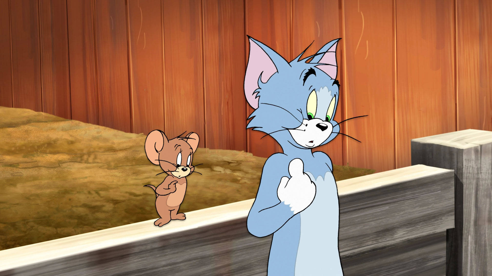 Tom And Jerry Iphone In Barn Wallpaper