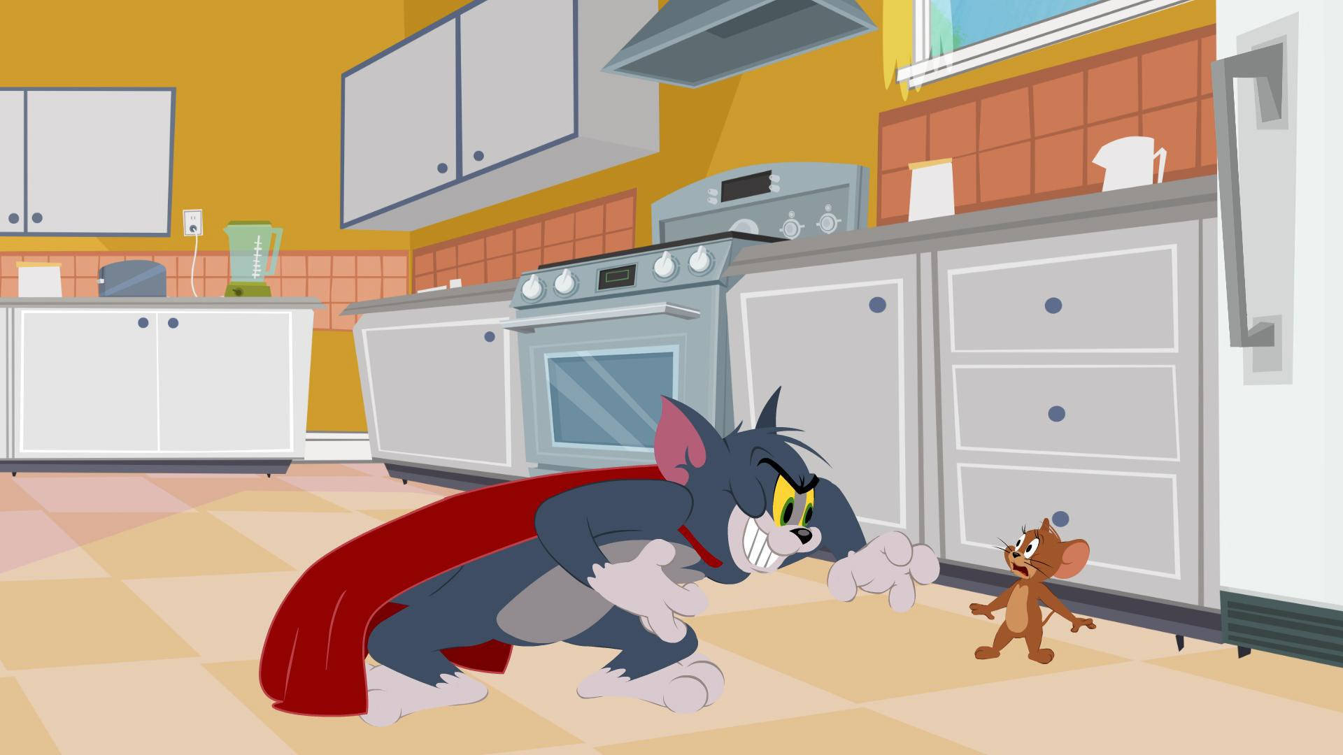 Download Tom And Jerry Iphone In Kitchen Wallpaper 
