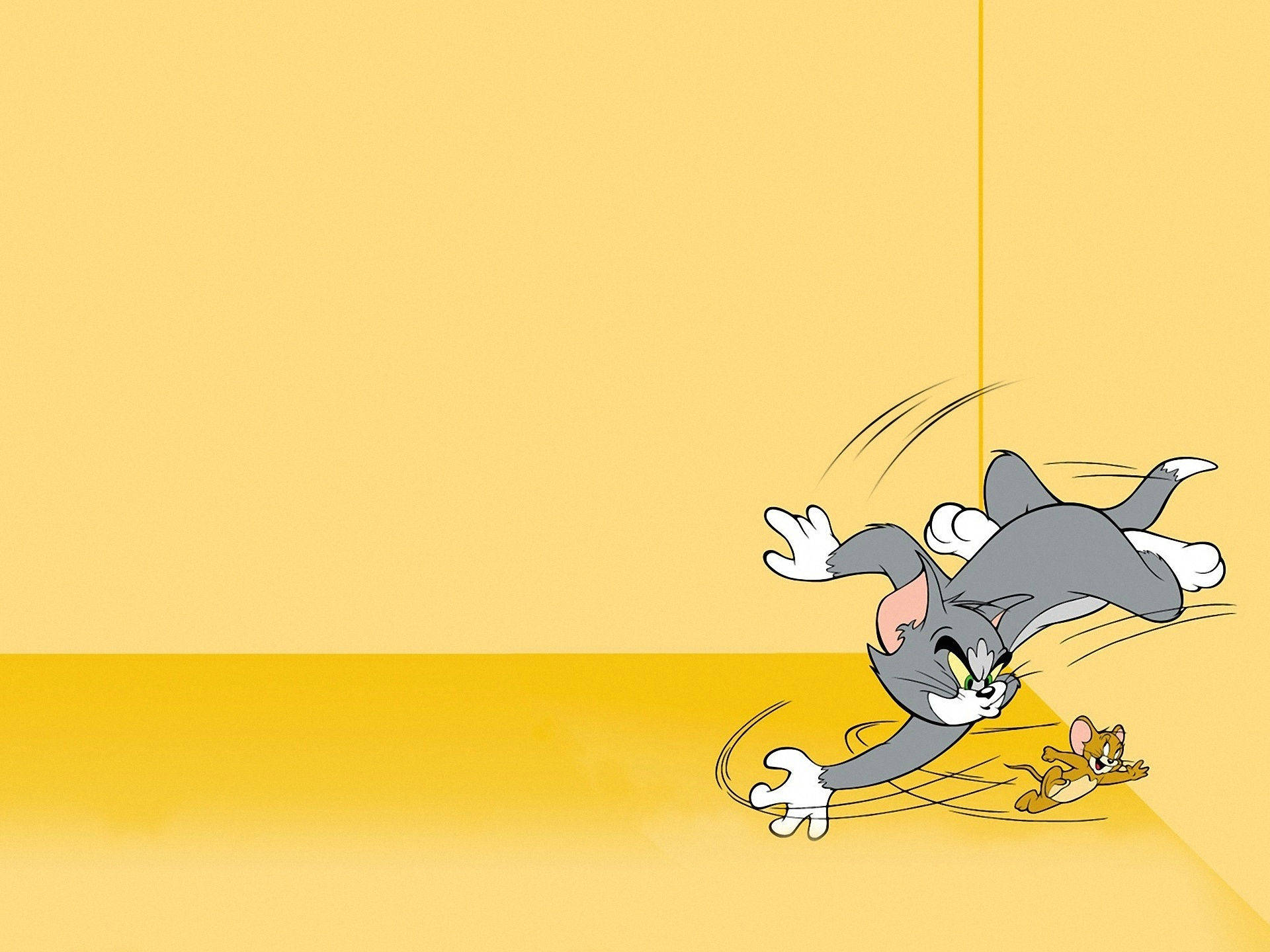 Tom And Jerry iPhone Yellow Room Wallpaper