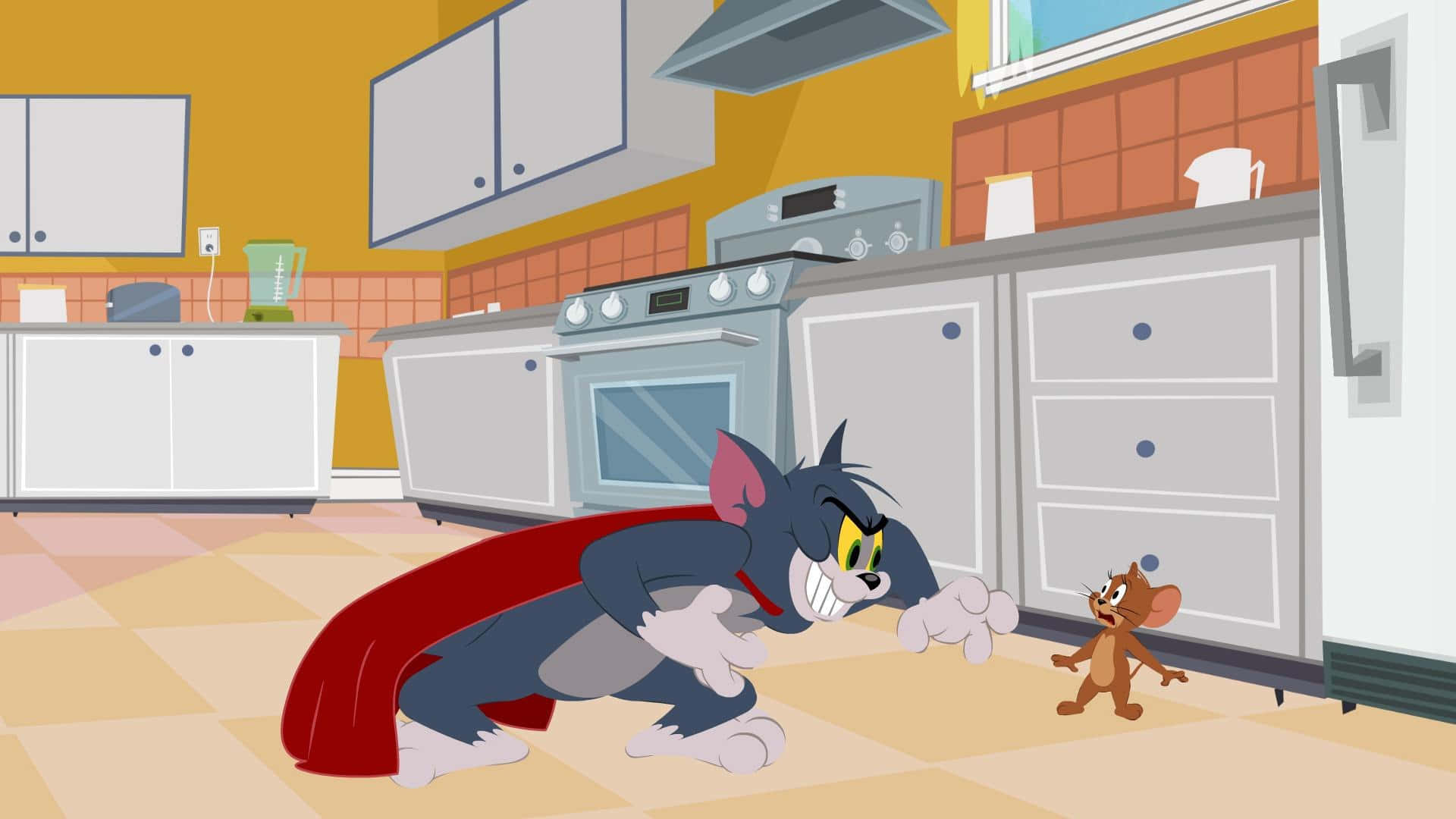 Tom and Jerry chase after each other in hilarious comedy