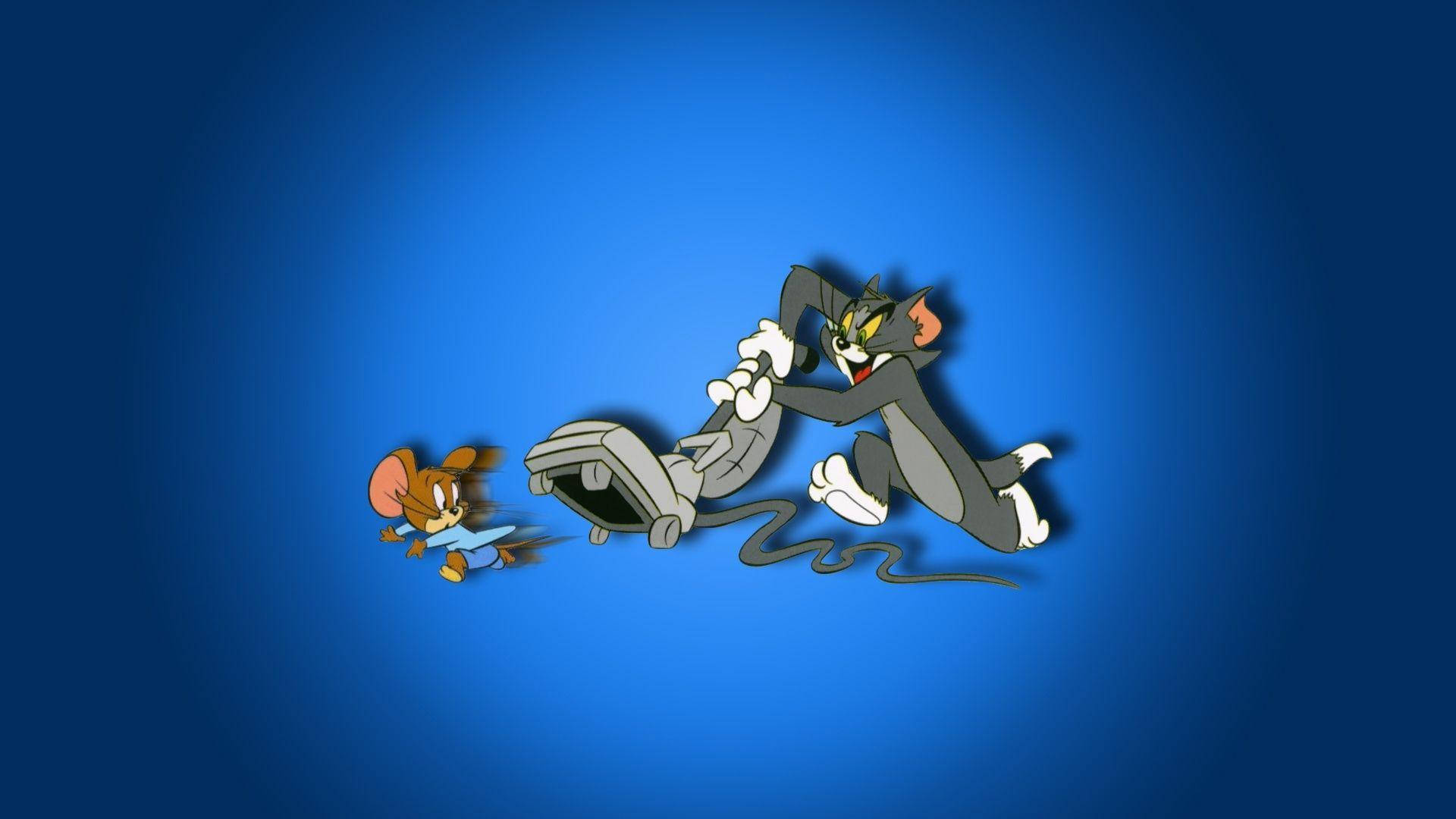 Tom And Jerry Vacuum Cartoon Wallpaper