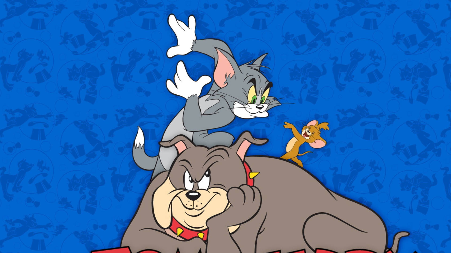 Tom og Jerry med Spike tapet Wallpaper