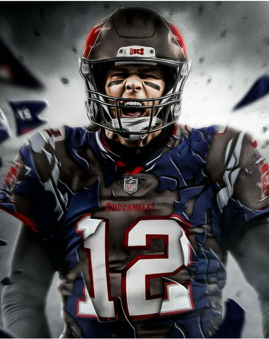 A Football Player In A Uniform With A Helmet Wallpaper