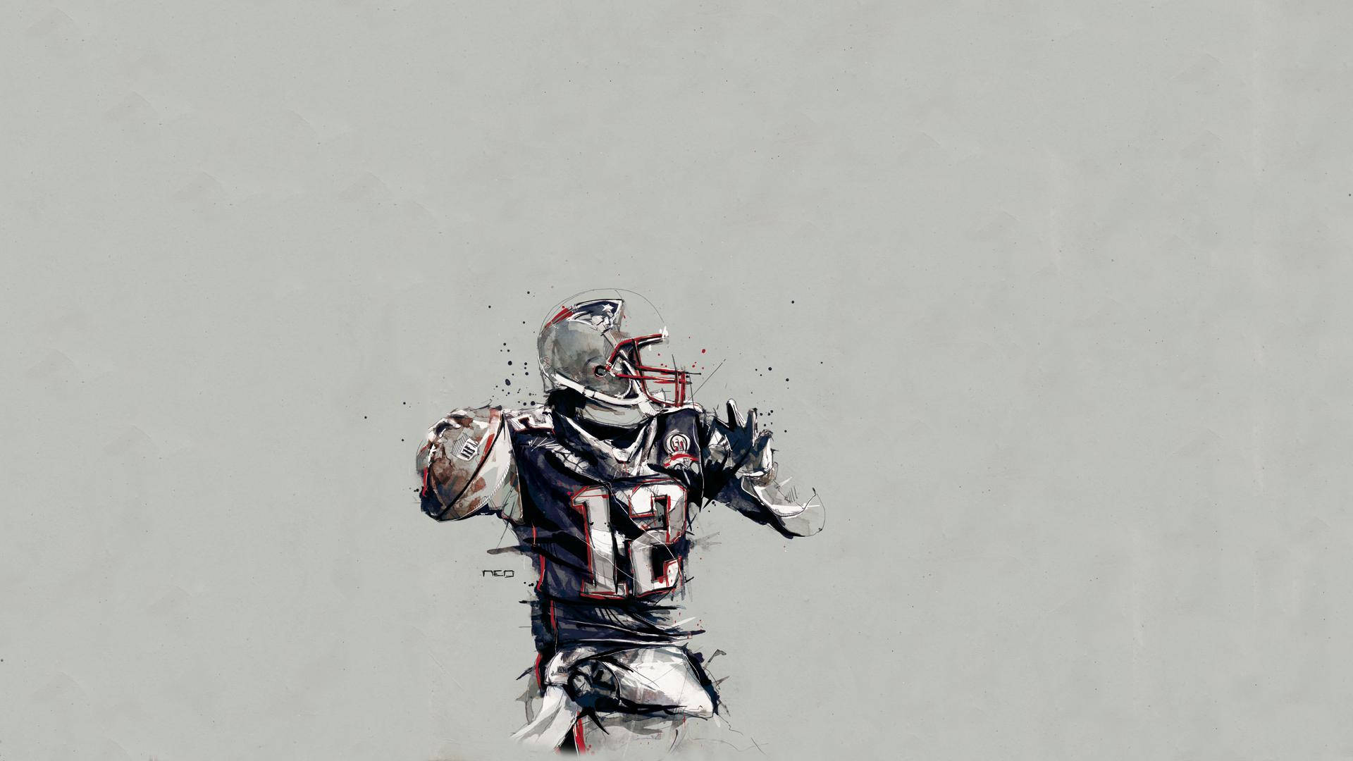 Tom Brady Patriots Abstract Art Hd