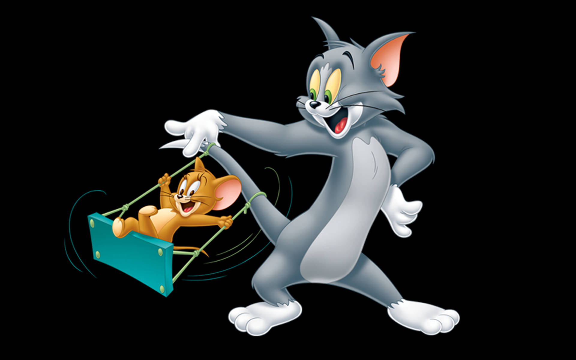 Tom Cat While Swinging Jerry Wallpaper