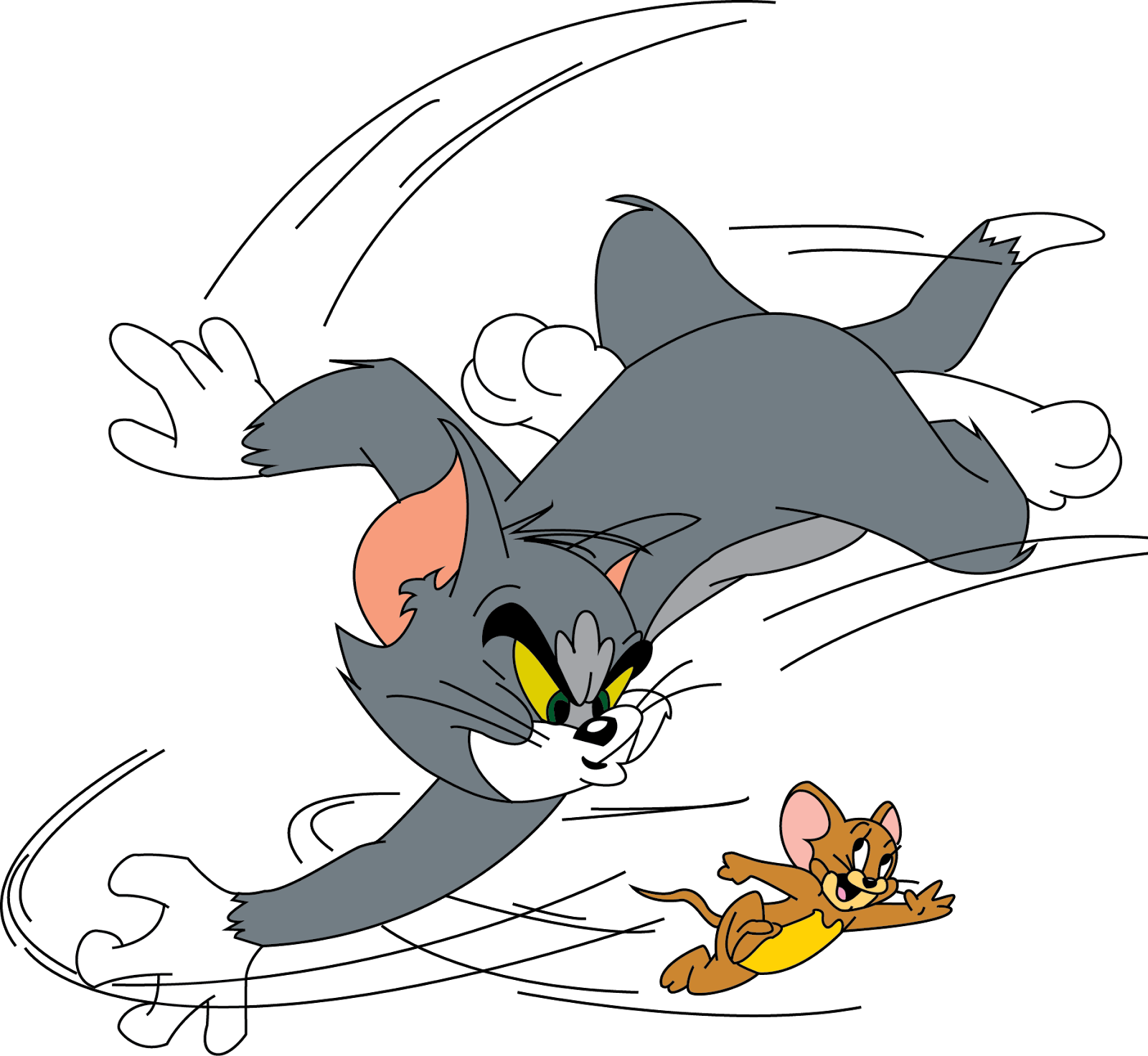 Tom Chasing Jerry Cartoon Scene PNG