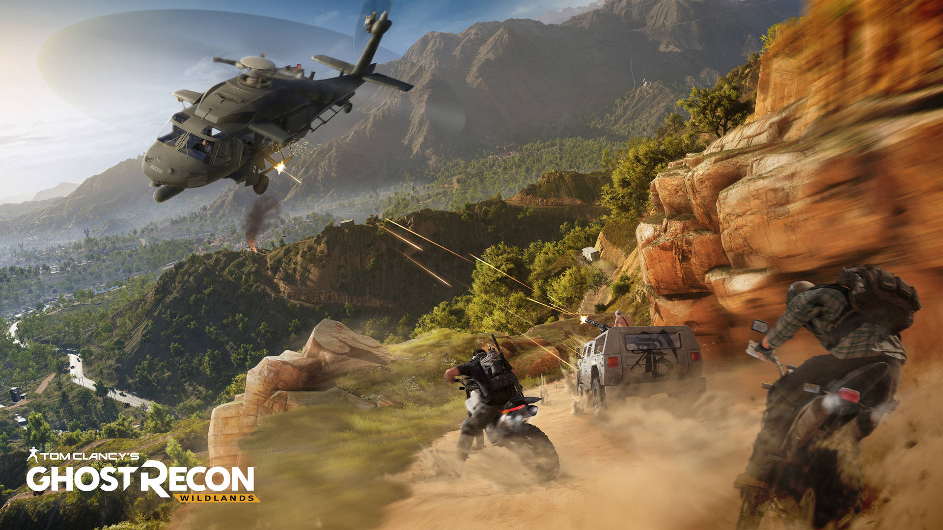 Tom Clancy's Ghost Recon Wildlands Helicopter Shooter Wallpaper