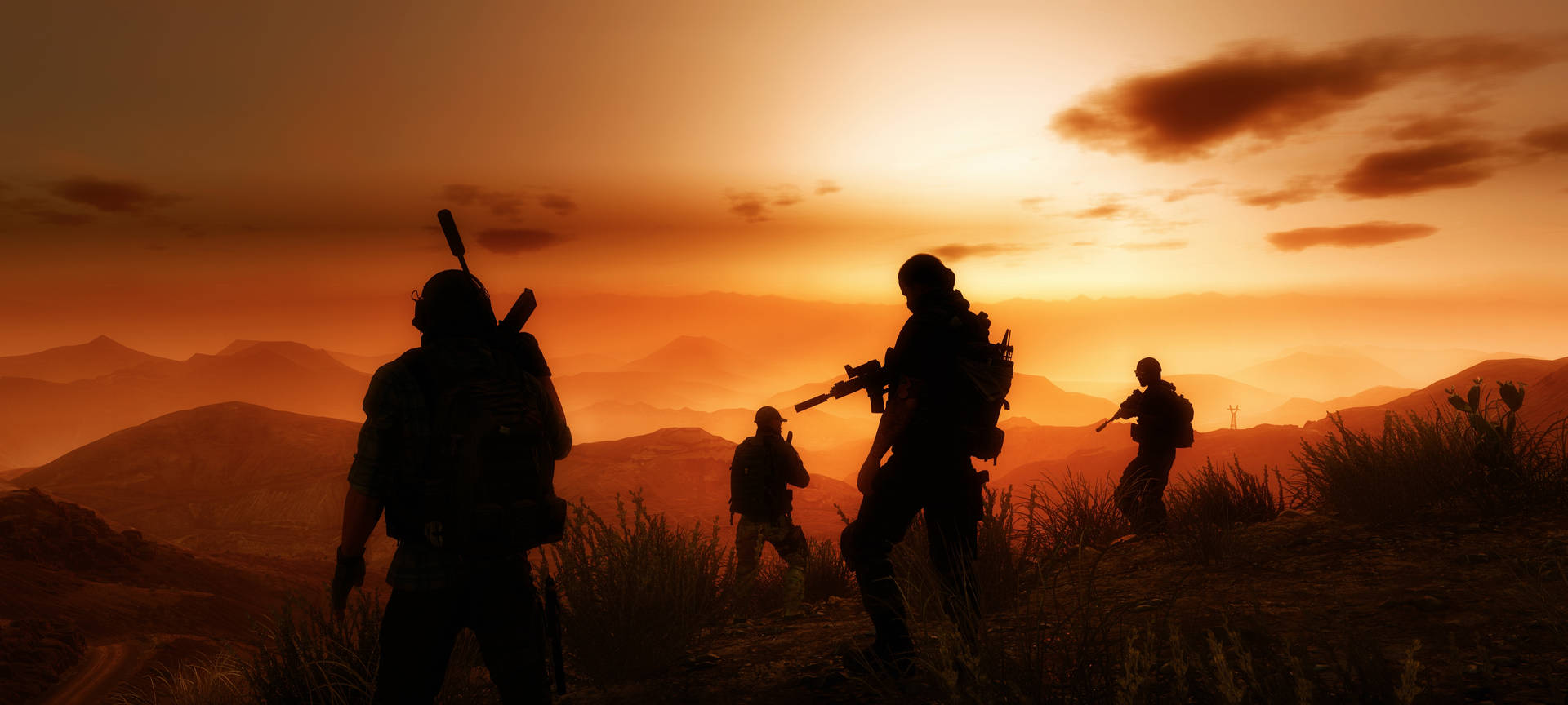 Tom Clancy's Ghost Recon Wildlands Soldiers Silhouette Wallpaper