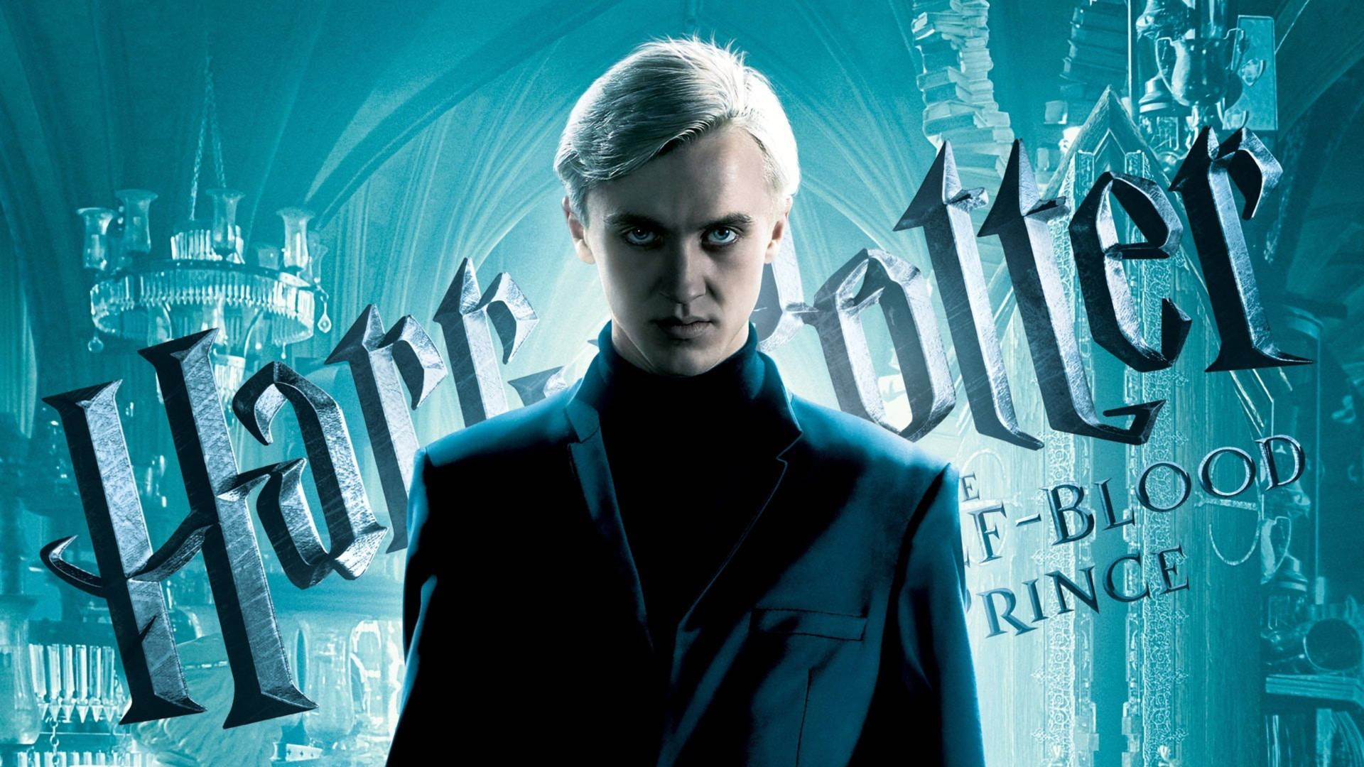 Tom Felton As Fierce Draco Malfoy Wallpaper