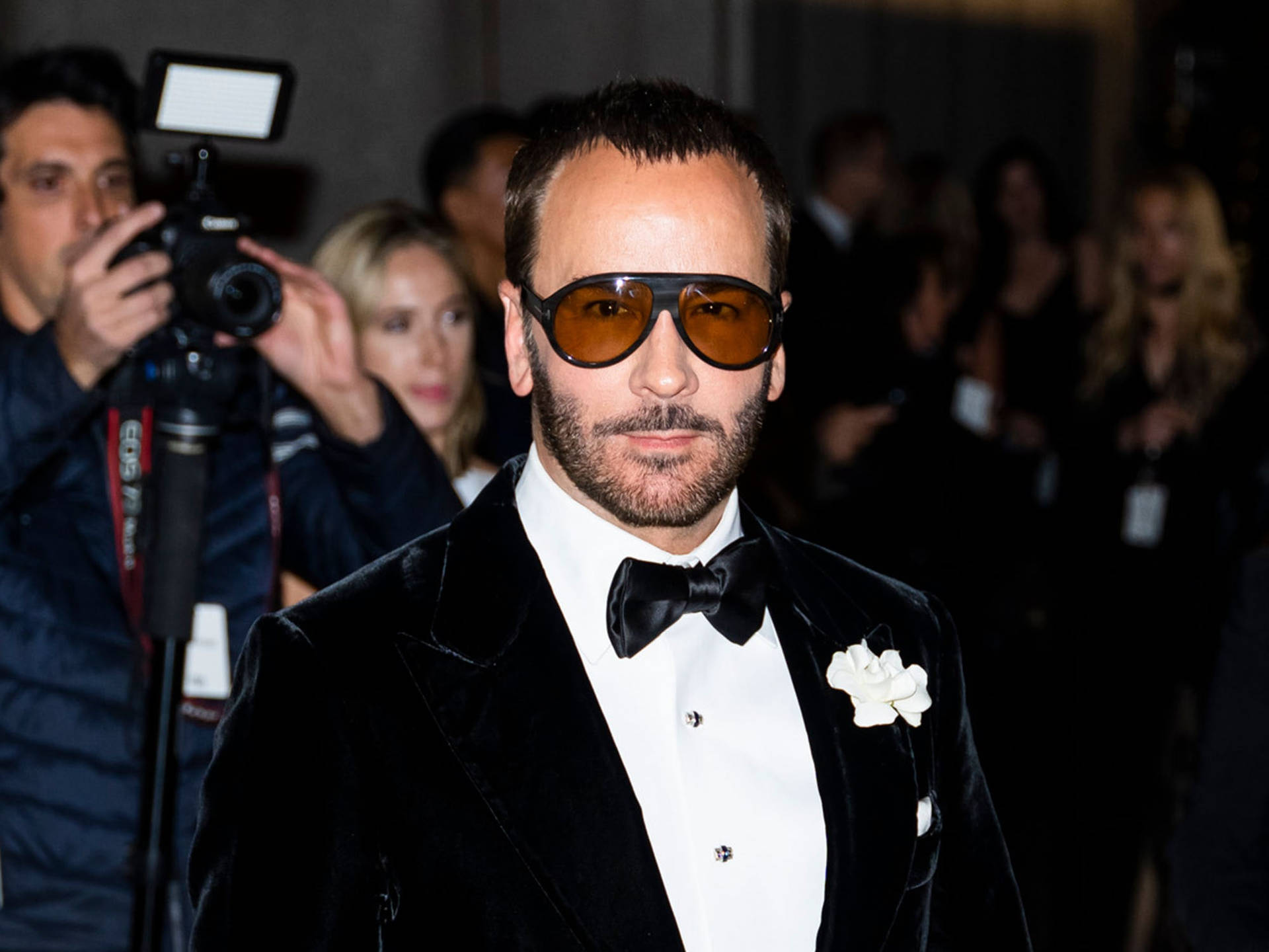 Tom Ford With Shades And Flowers Picture
