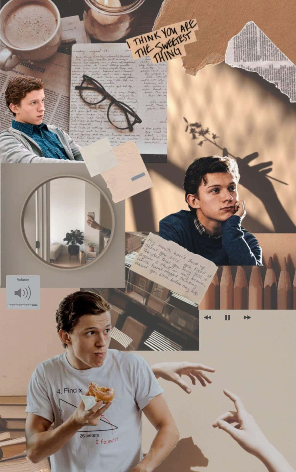 Collage Tom Holland Aesthetic Wallpaper