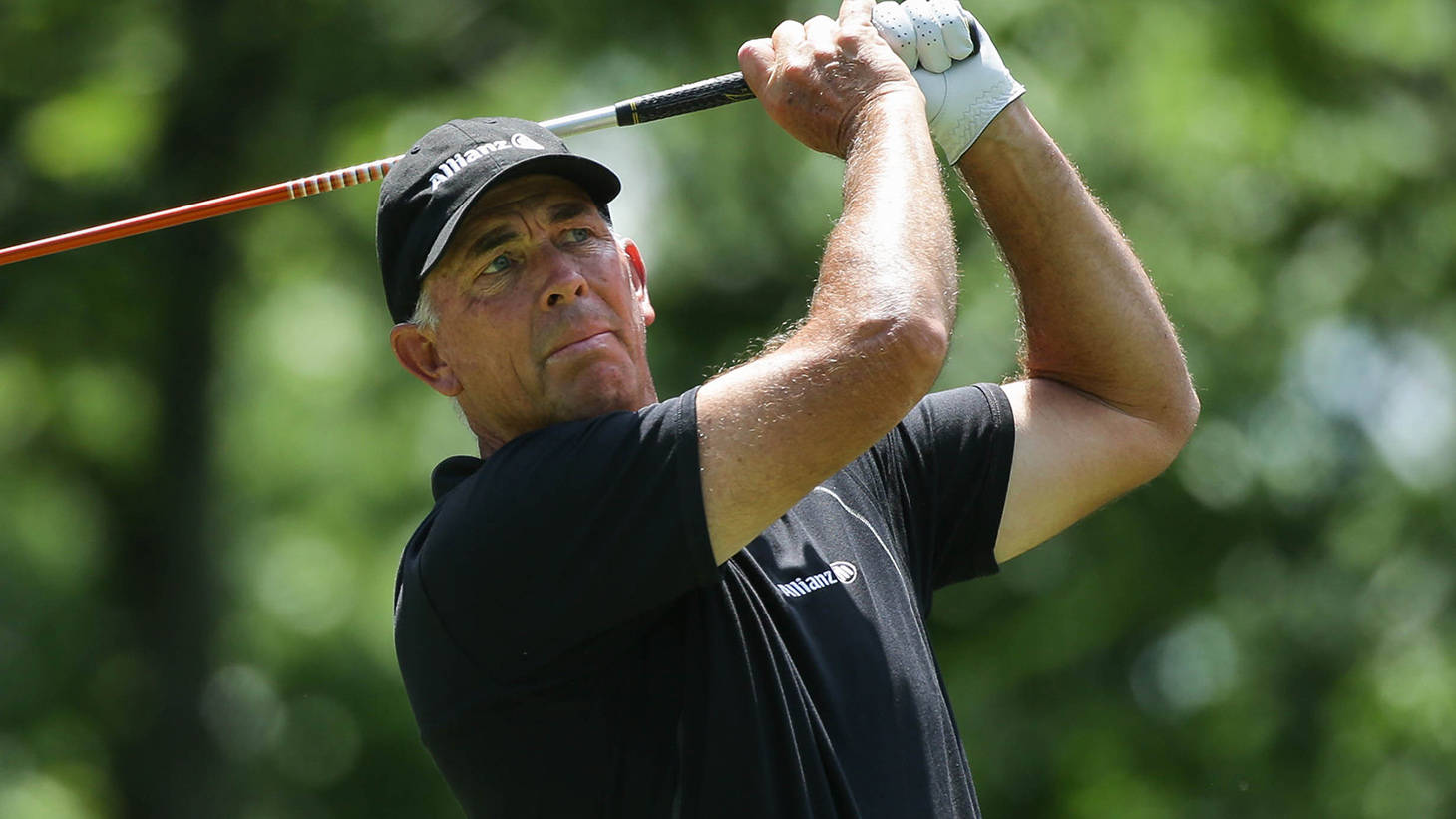 Download Accomplished Golfer Tom Lehman Perfecting His Swing Wallpaper ...
