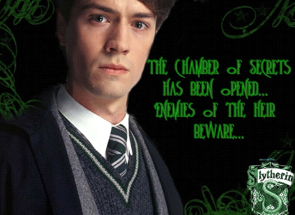 Young Tom Riddle casting a spell in the dark Wallpaper