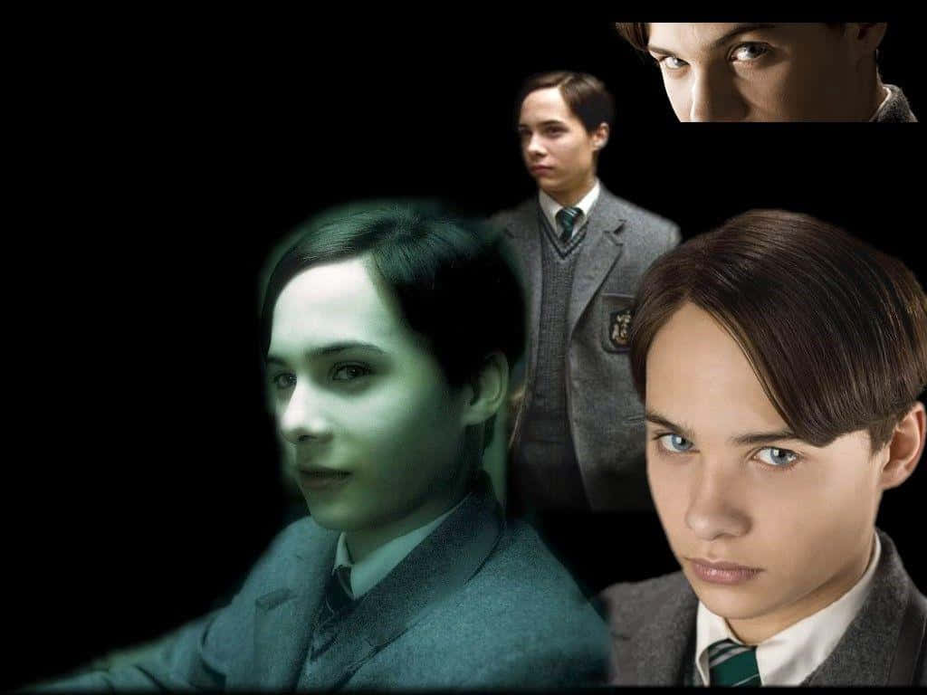 Young Tom Riddle standing in a dark environment Wallpaper