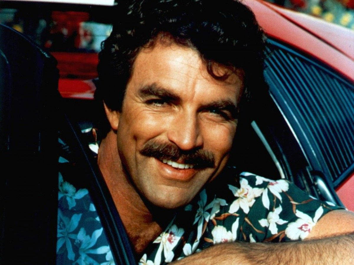 Tom Selleck Smiling Profile Photography Wallpaper
