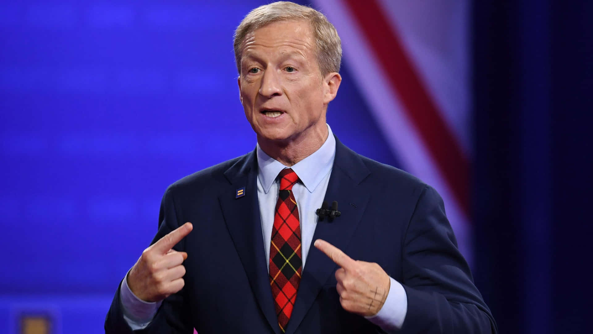 Tom Steyer Pointing To Himself Wallpaper