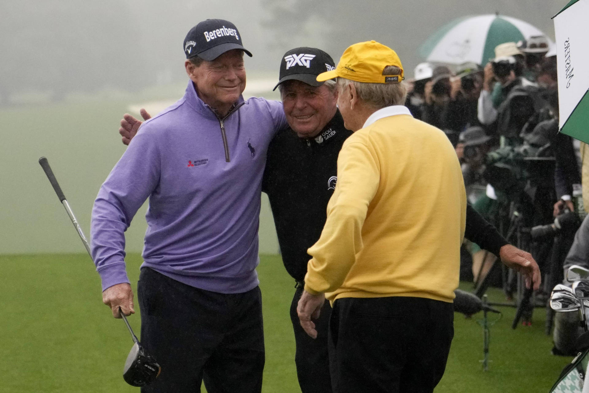 Tom Watson With Gary Player And Jack Nicklaus Wallpaper