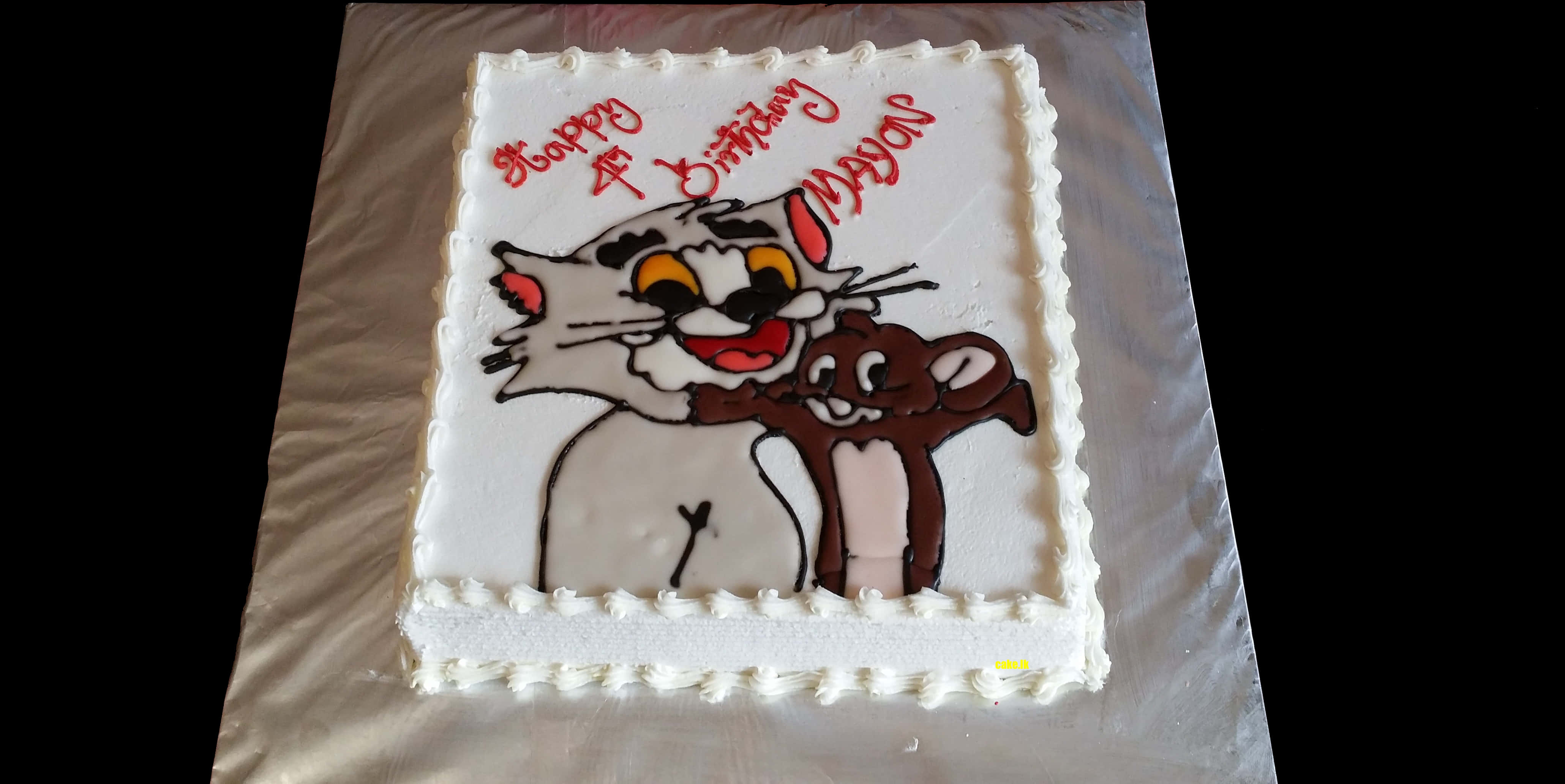 Cartoon Themed Birthday Cake PNG