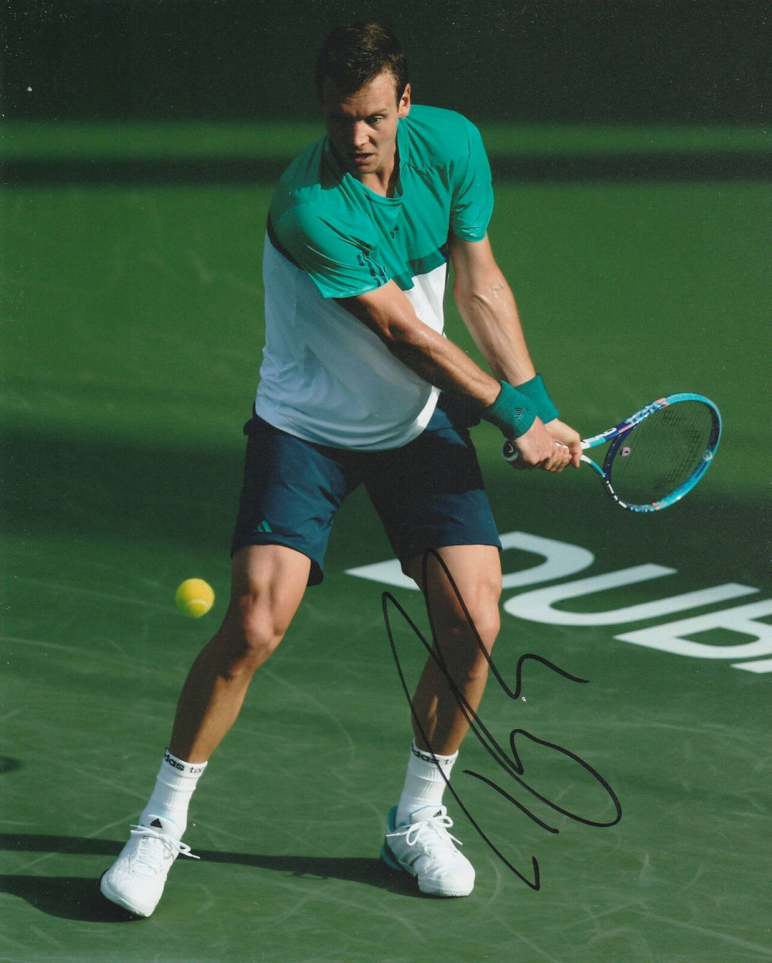 Tomas Berdych In Action On The Tennis Court Wallpaper