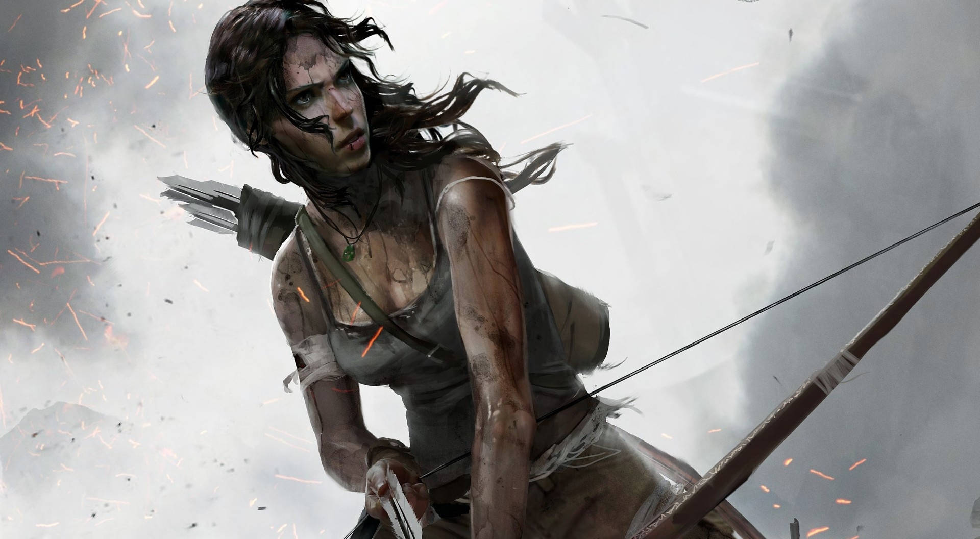 Lara Croft udforsker sin verden i Tomb Raider 9 Wallpaper