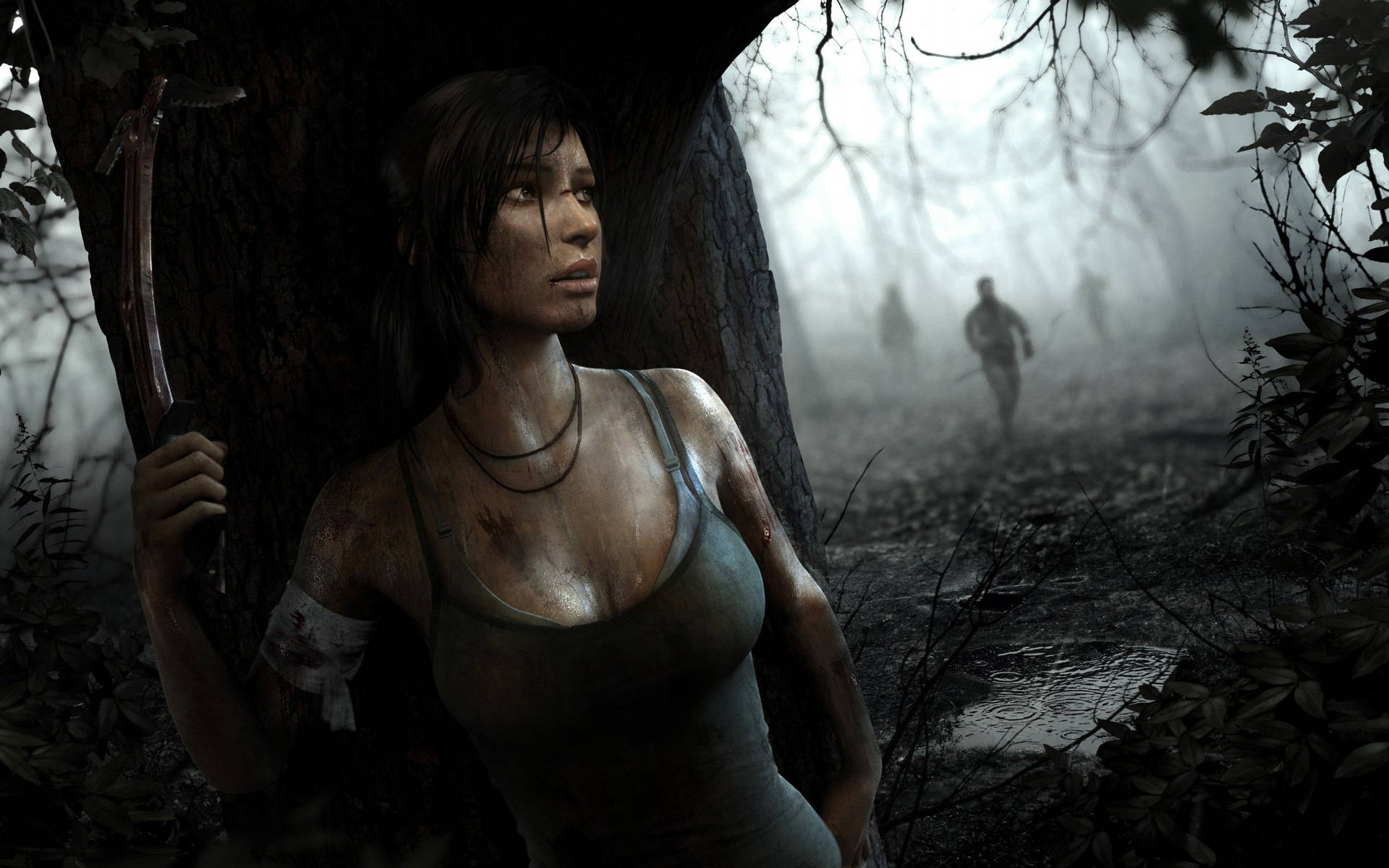 Lara Croft, Ready for Adventure Wallpaper